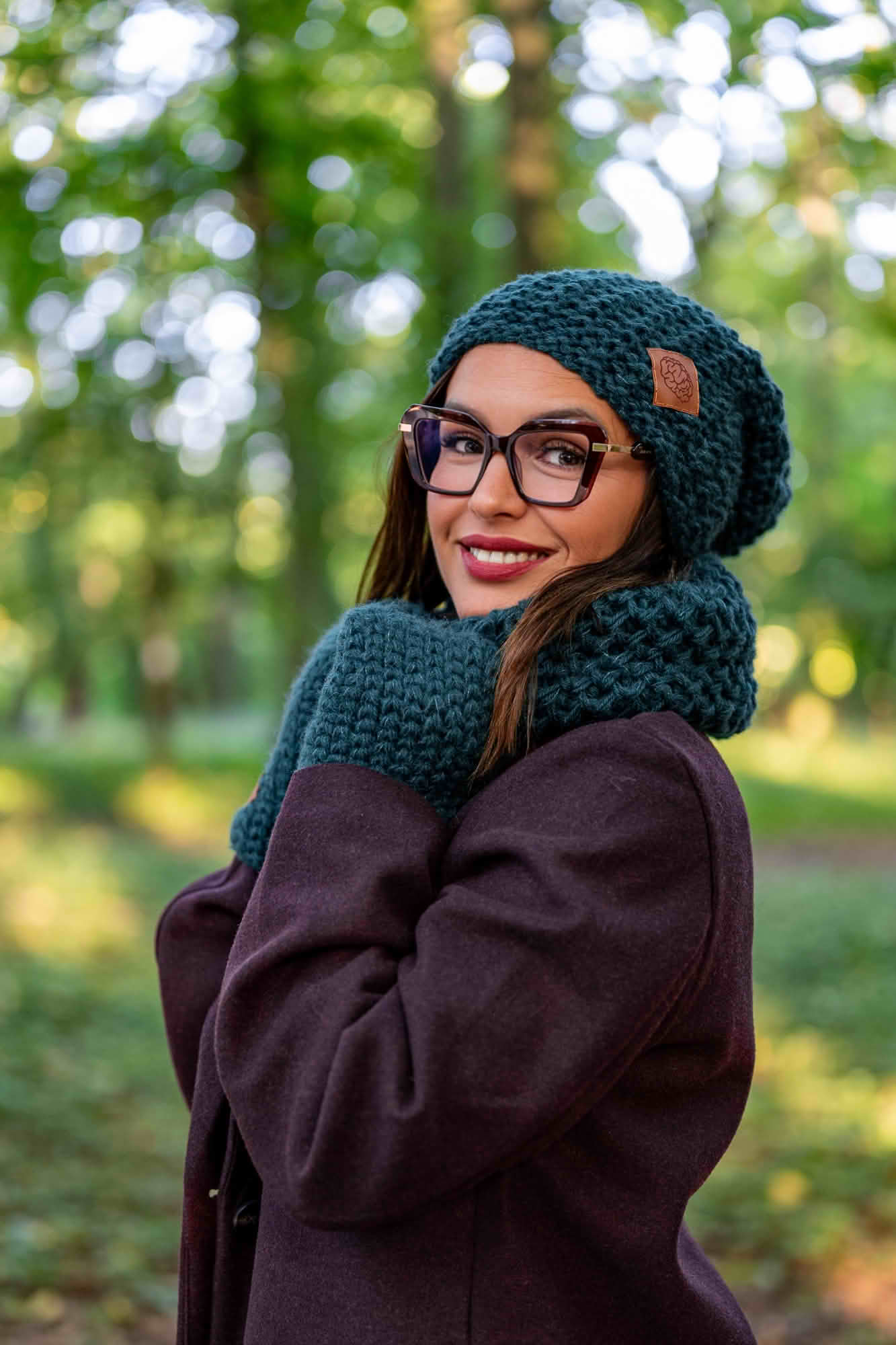 ZIELONY SZALIK MERINO