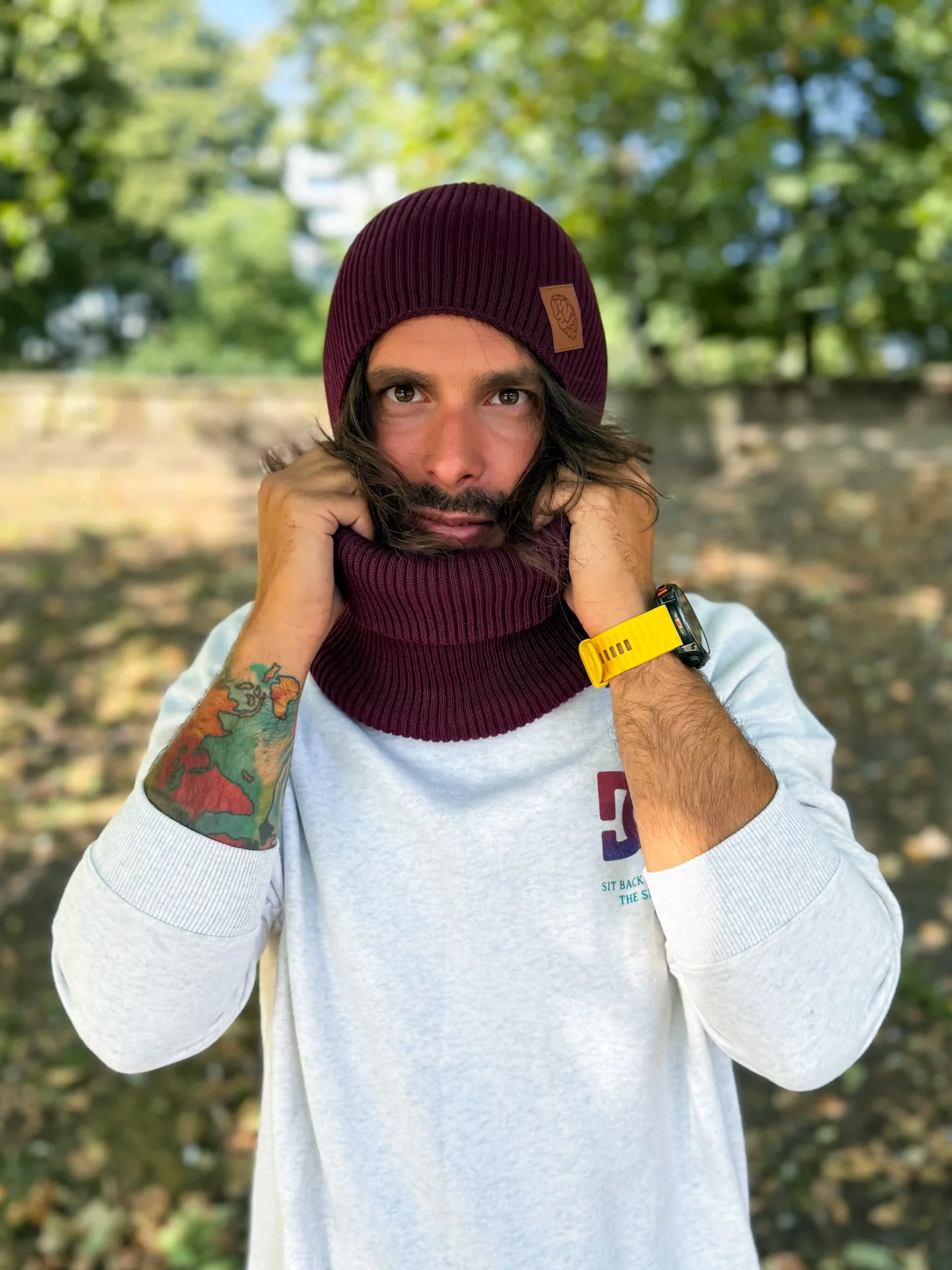 Męski bawełniany komin "Bordo" - obrazek 10