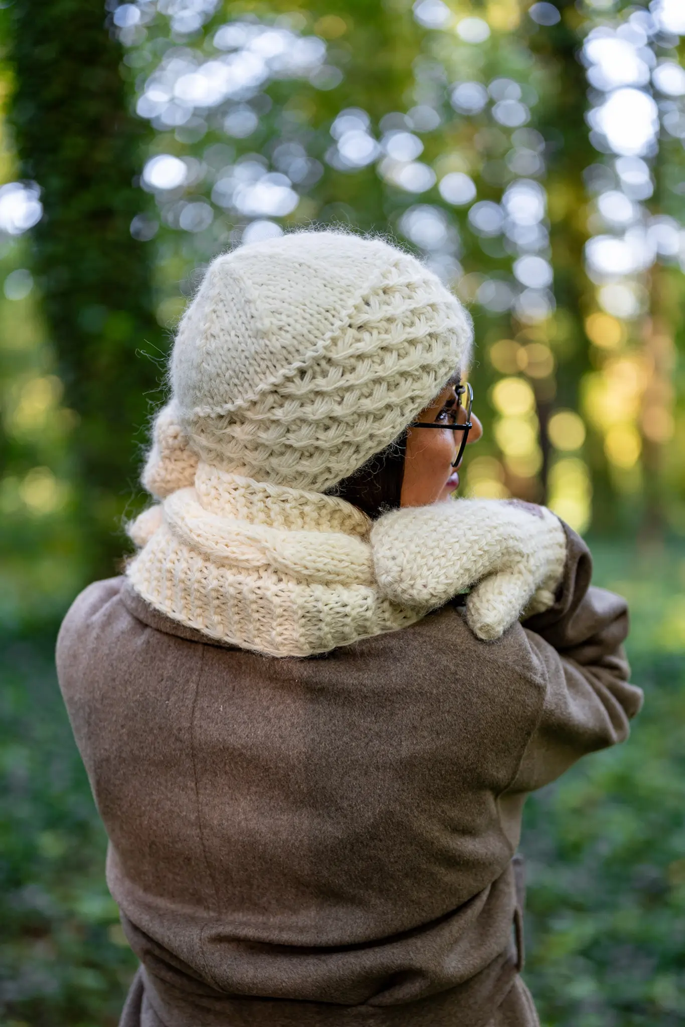 beanie beżowa merino
