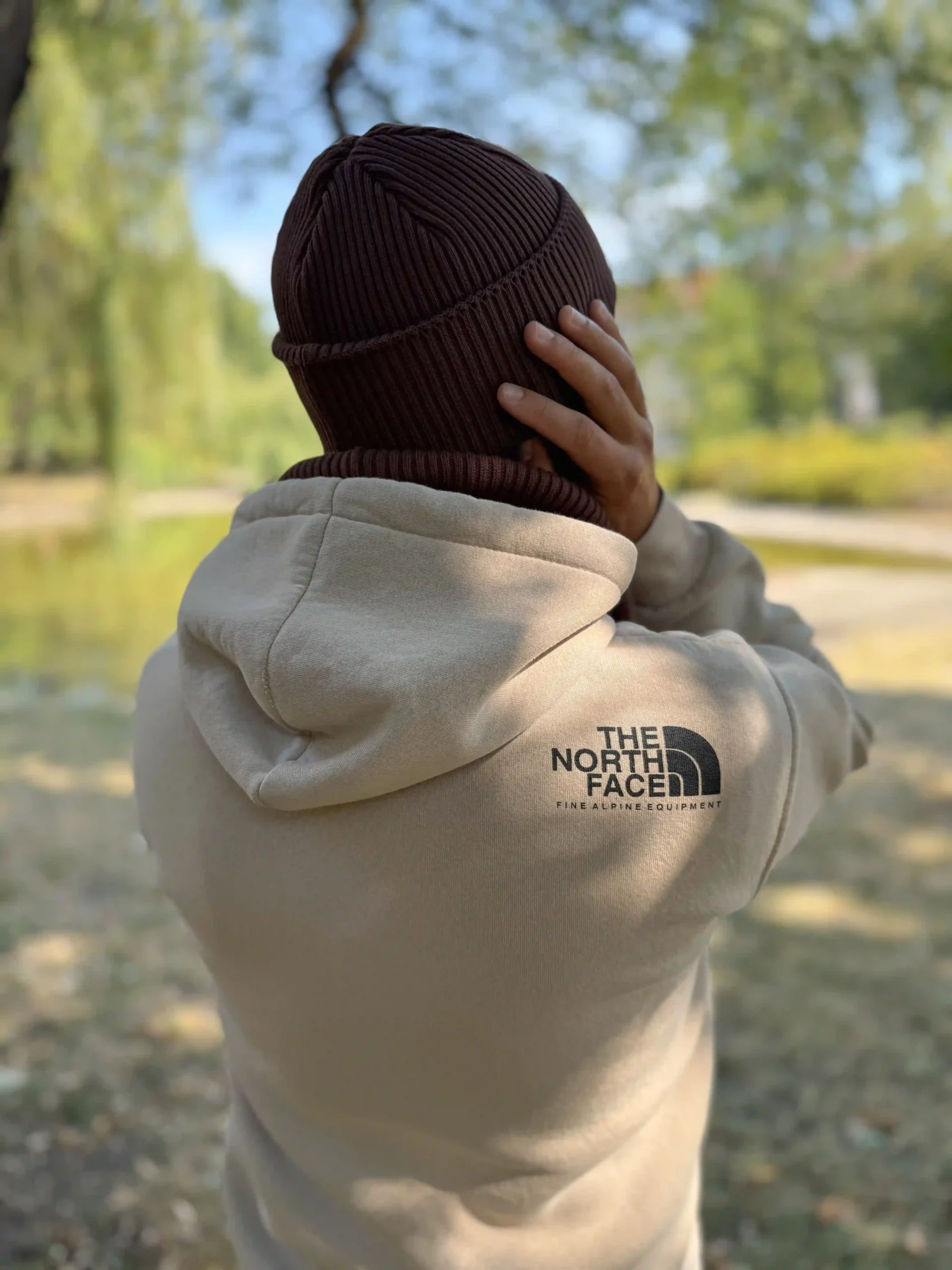 beanie brąz