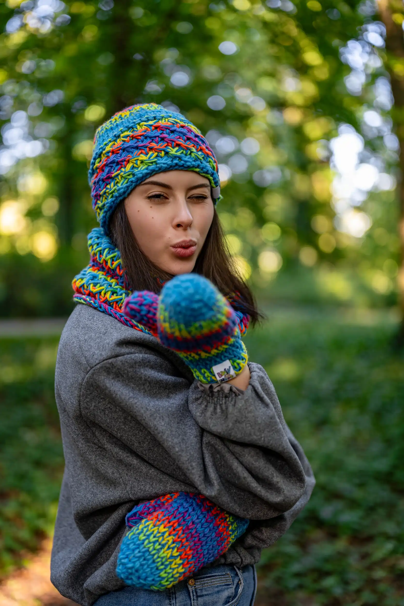 beanie kolorowa