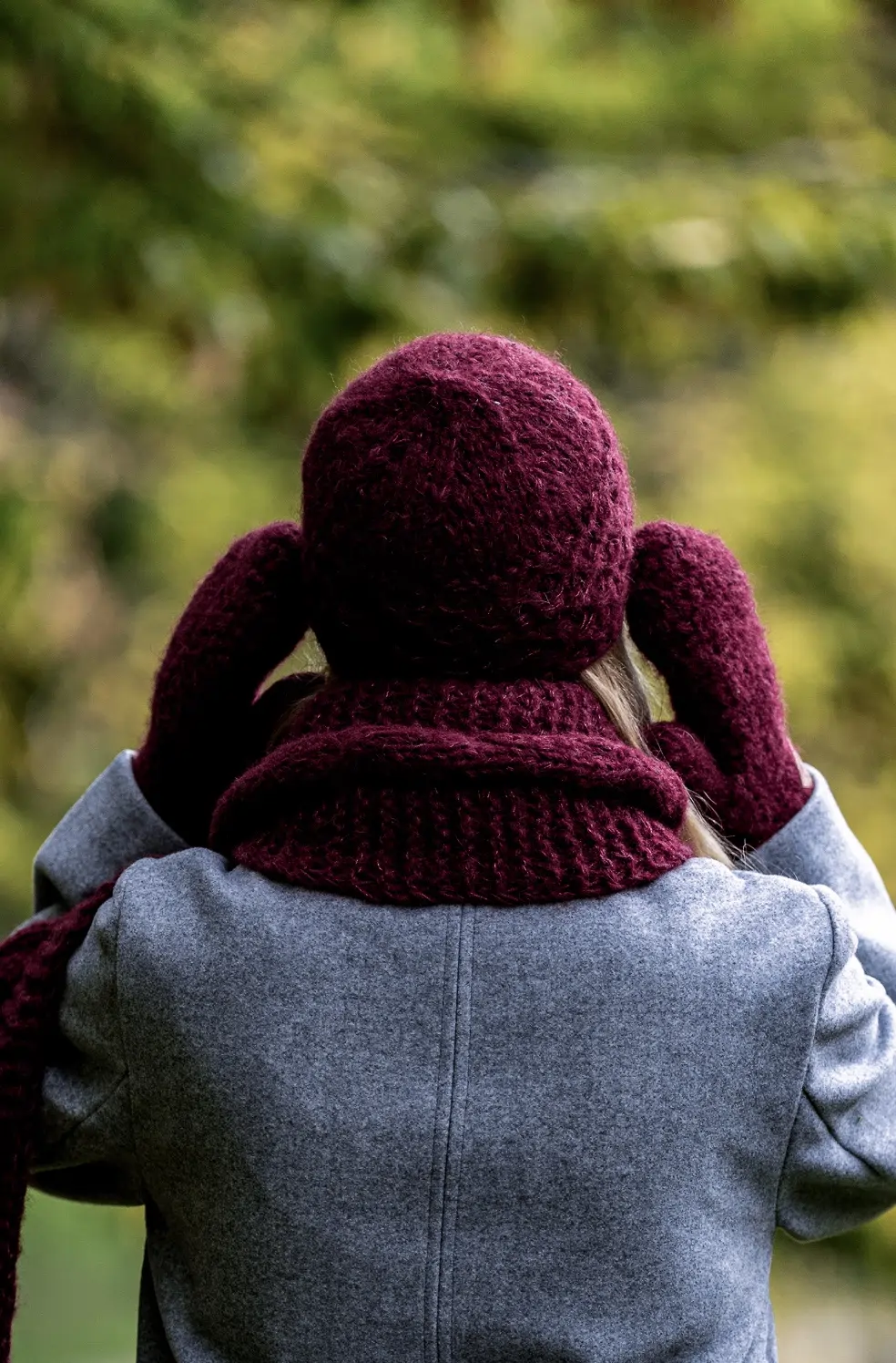 bordowa beanie