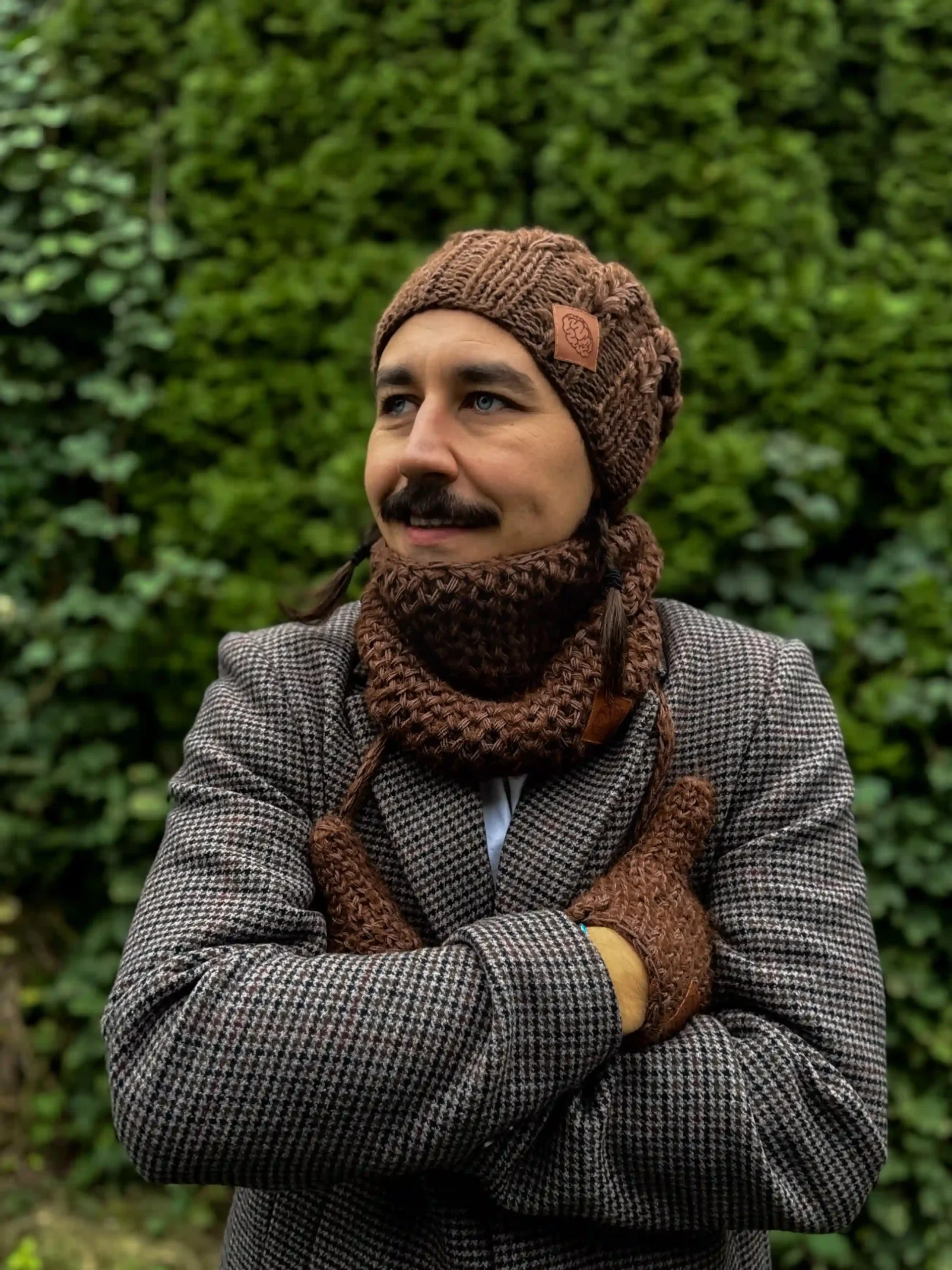 brązowa beanie