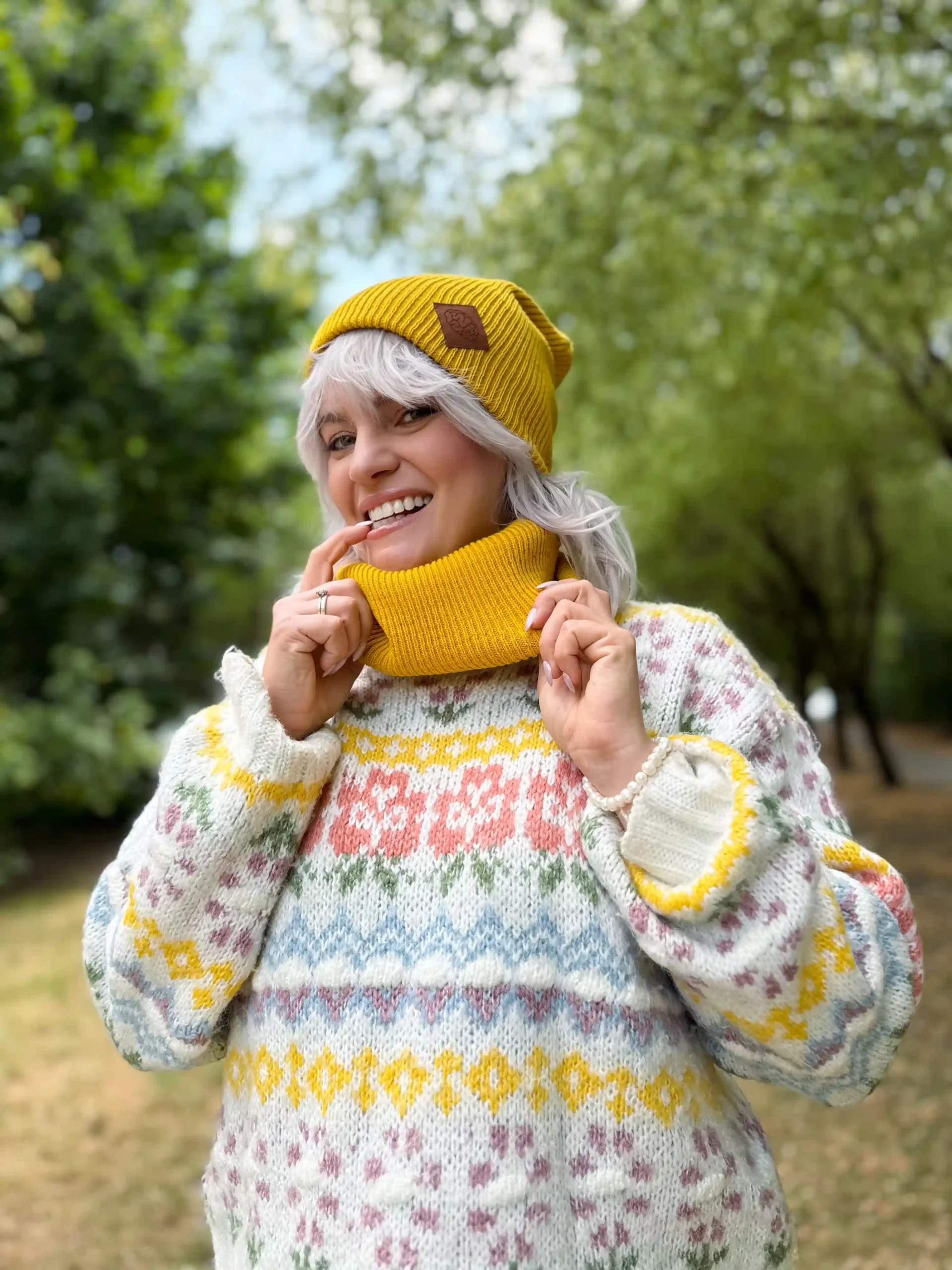 casualowy miodowy komin unisex