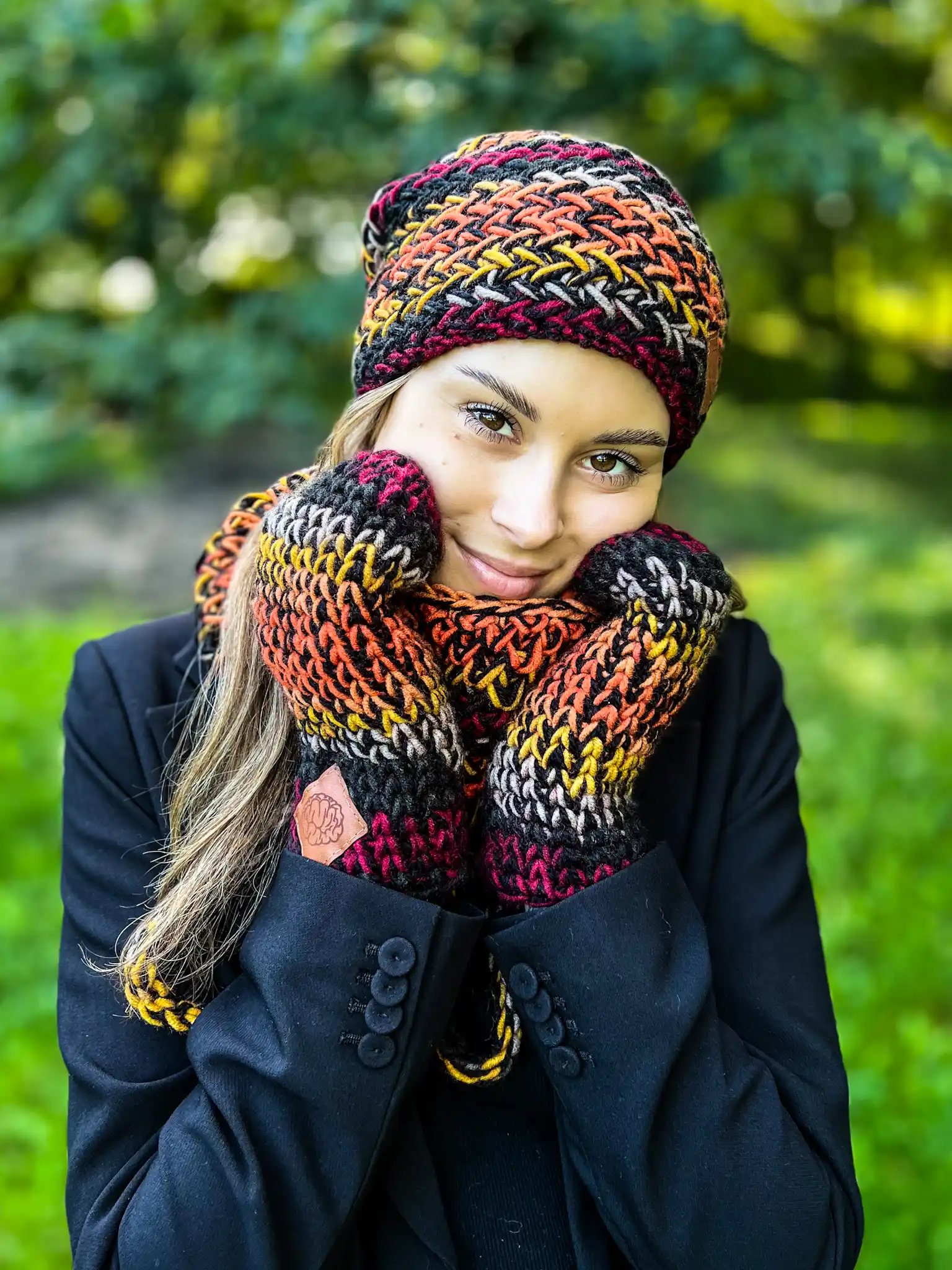 Ciepła czapka MERINO 50% ,,Ciemna jesień" EXPLORER - obrazek 7