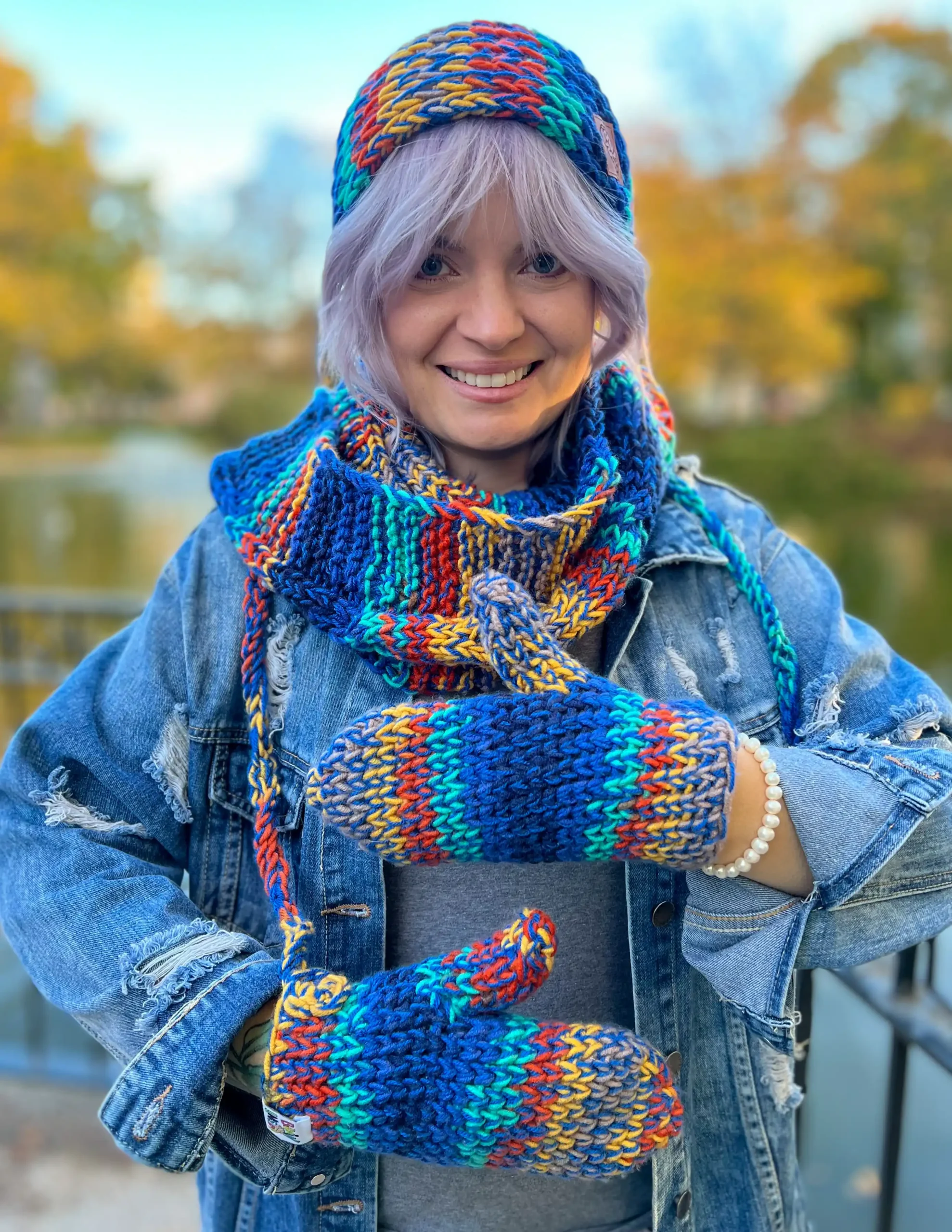 cieple rekawiczki handmade jednopalczaste