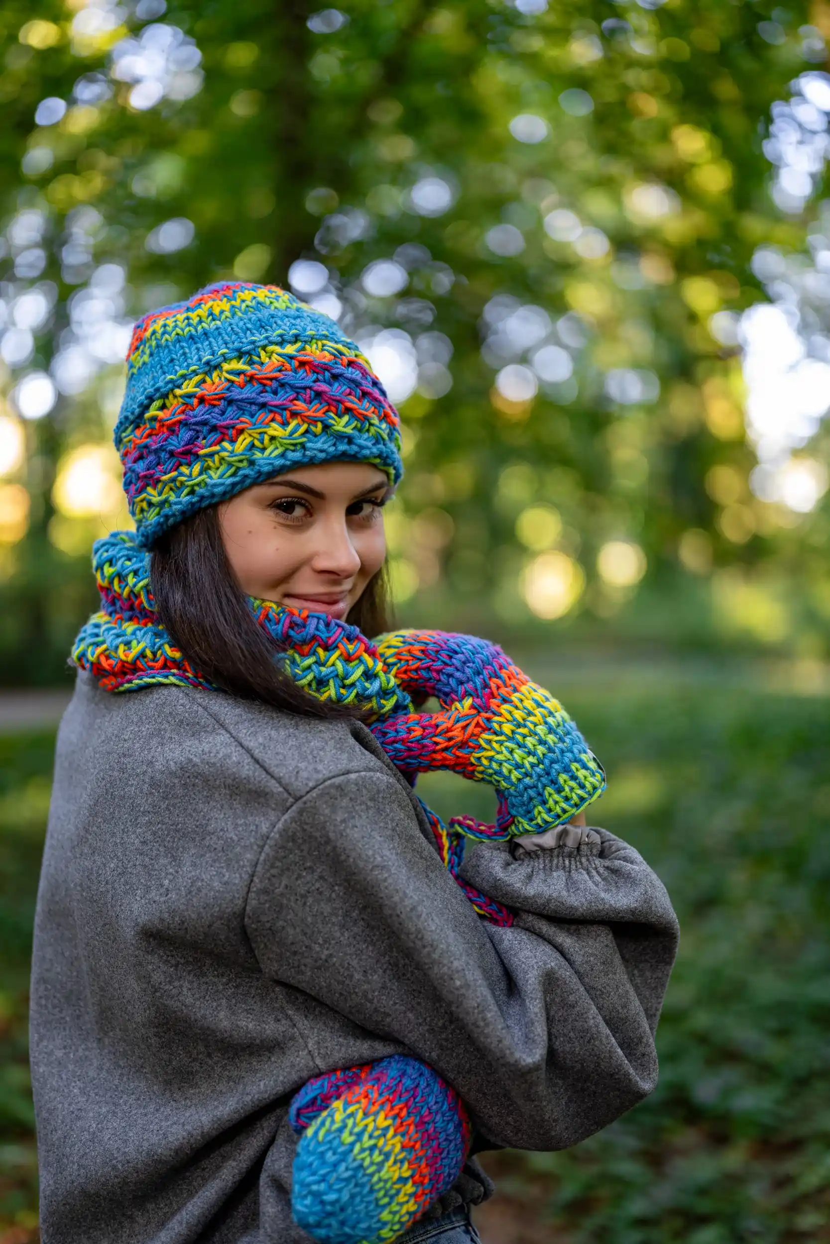 czapka beanie kolorowa