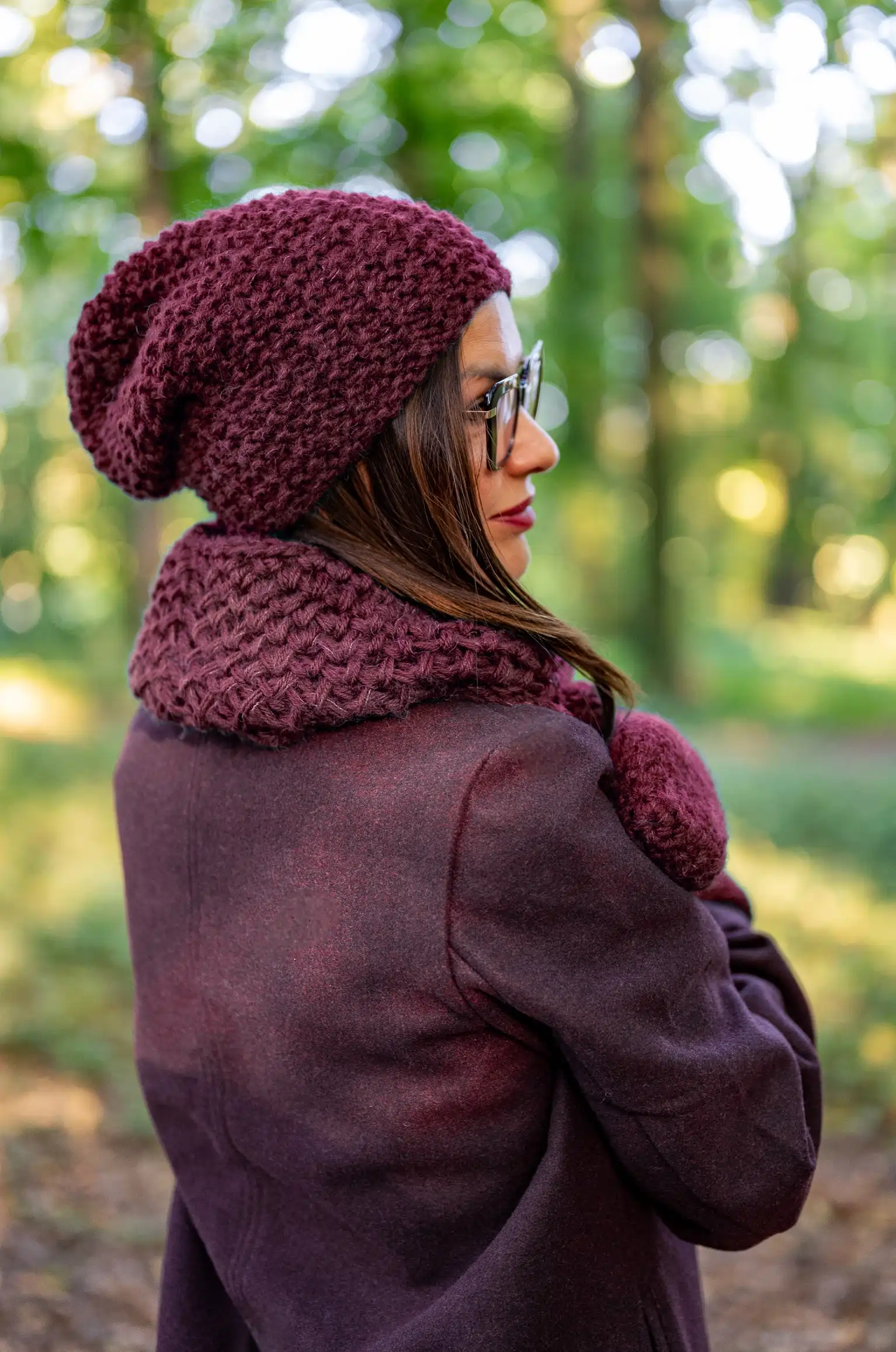 Mały komin MERINO "Bordo" - obrazek 2