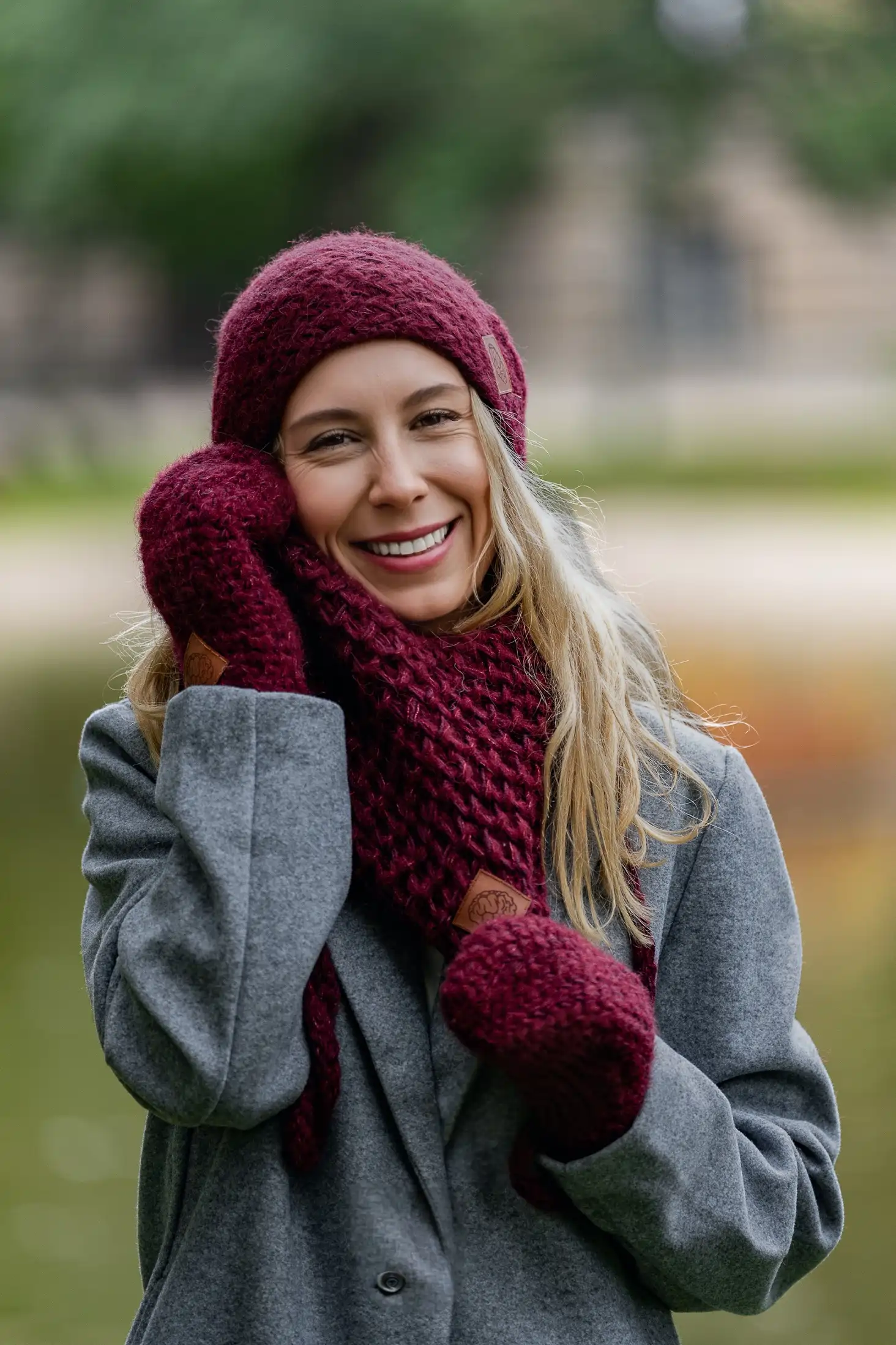 Mały komin MERINO "Bordo"