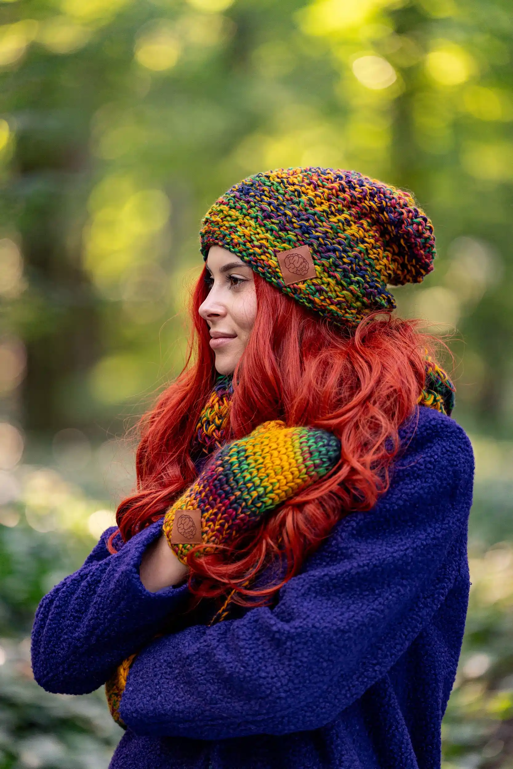 Czapka MERINO 100% Neverland "Kolory" + podszewka BAWEŁNA - obrazek 5