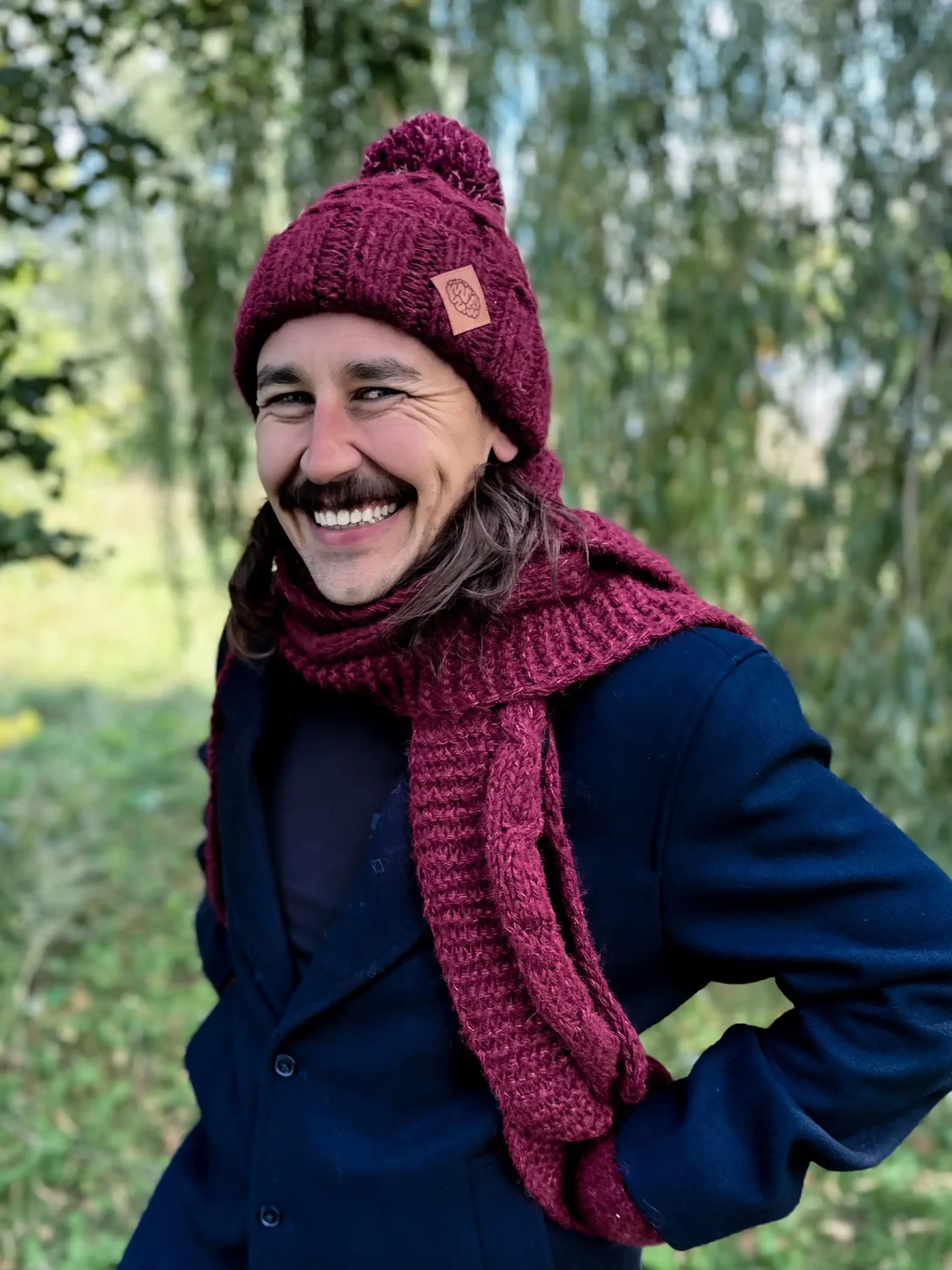 czapka męska z merynosa