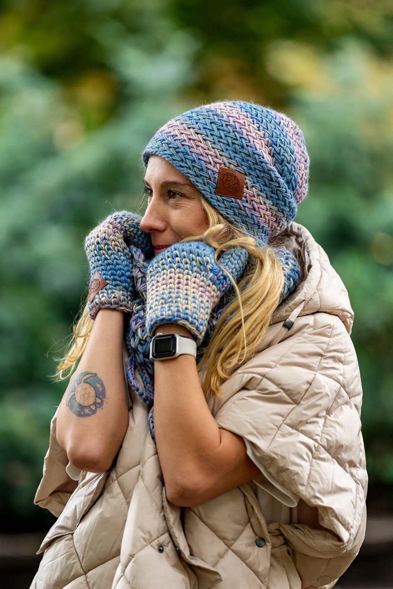 czapka pastelowa merino