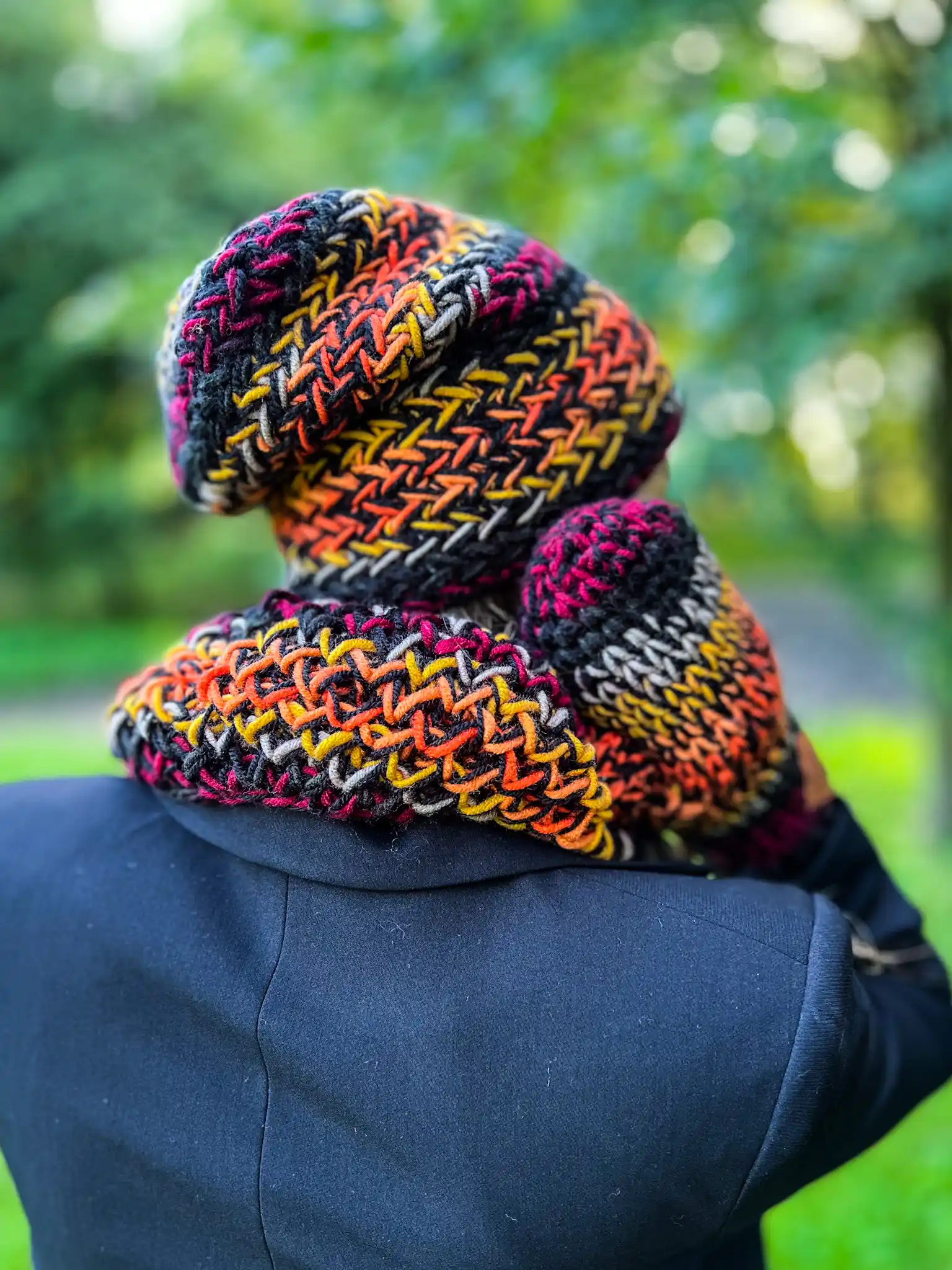 Ciepła czapka MERINO 50% ,,Ciemna jesień" EXPLORER - obrazek 3