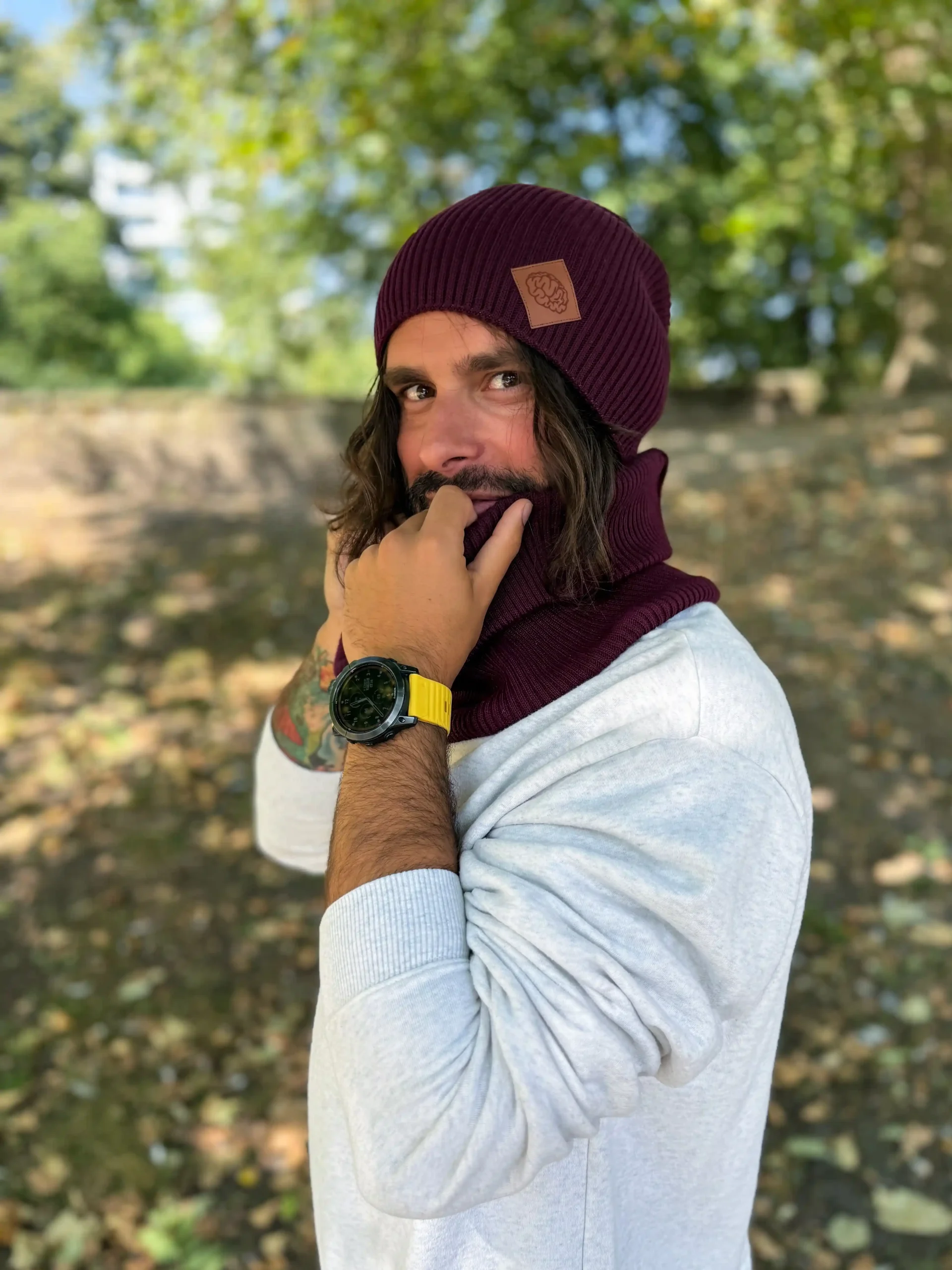Męski bawełniany komin "Bordo" - obrazek 7