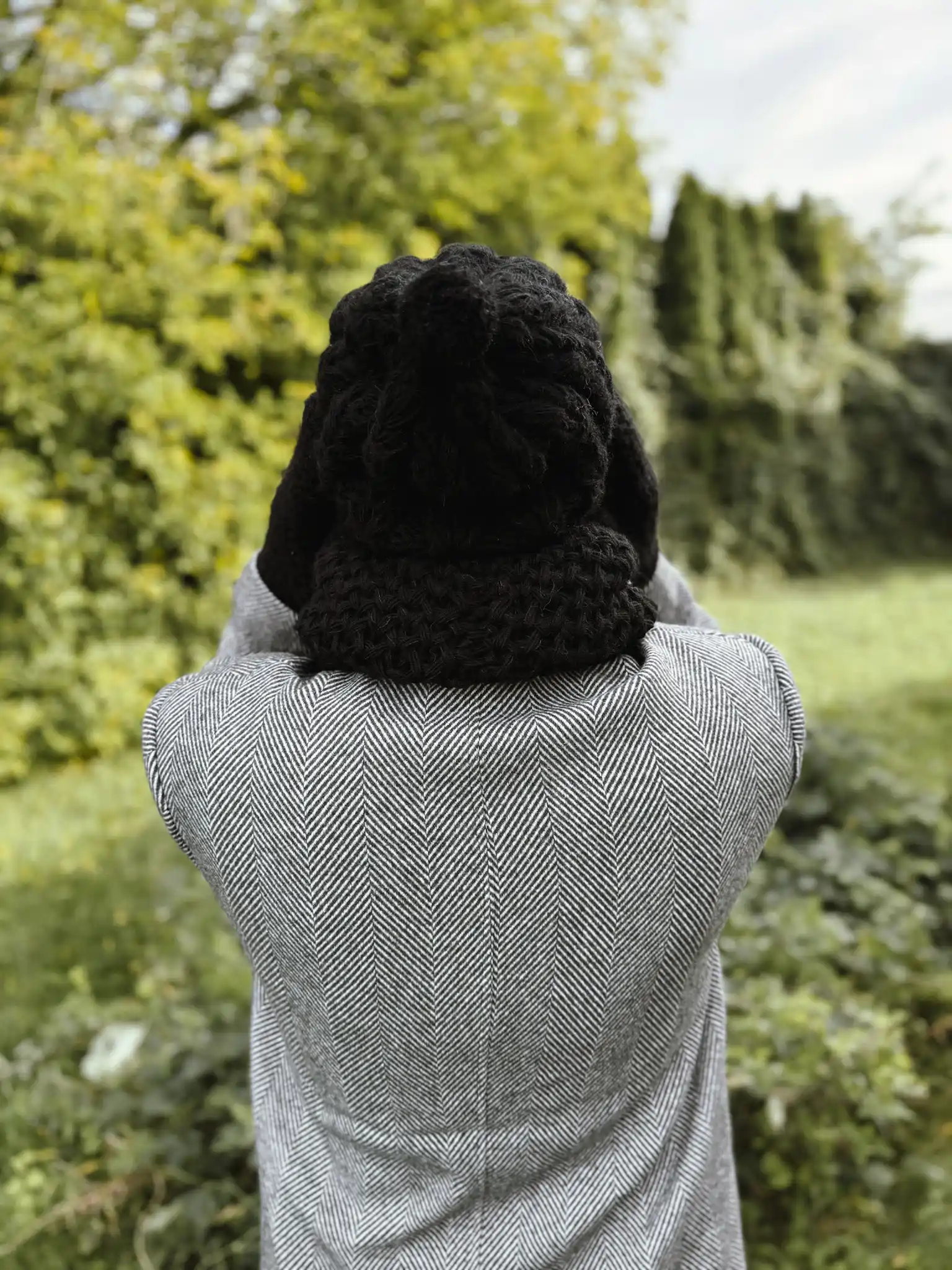 czarna beanie merino