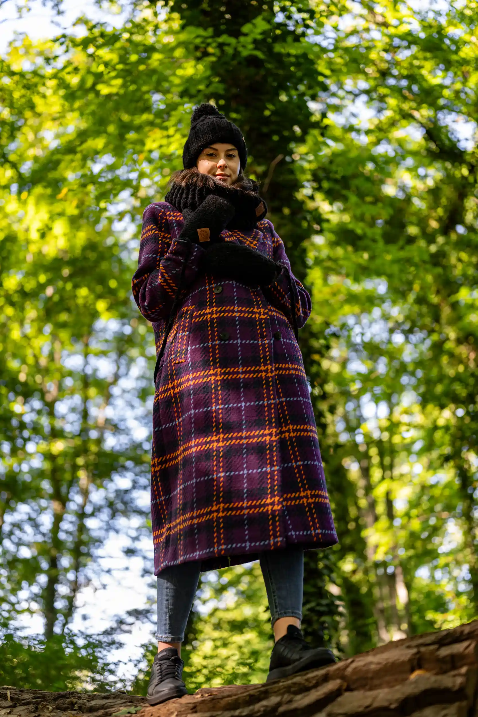 czarna czapka merino