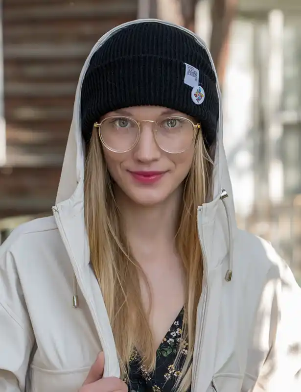 beanie czarna