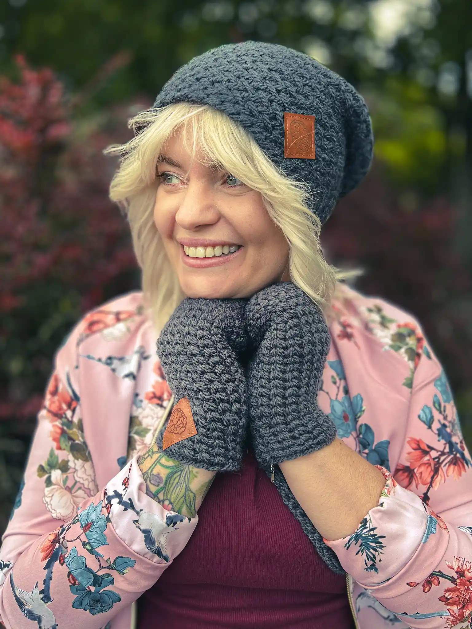 główne czapka bez pompona handmade