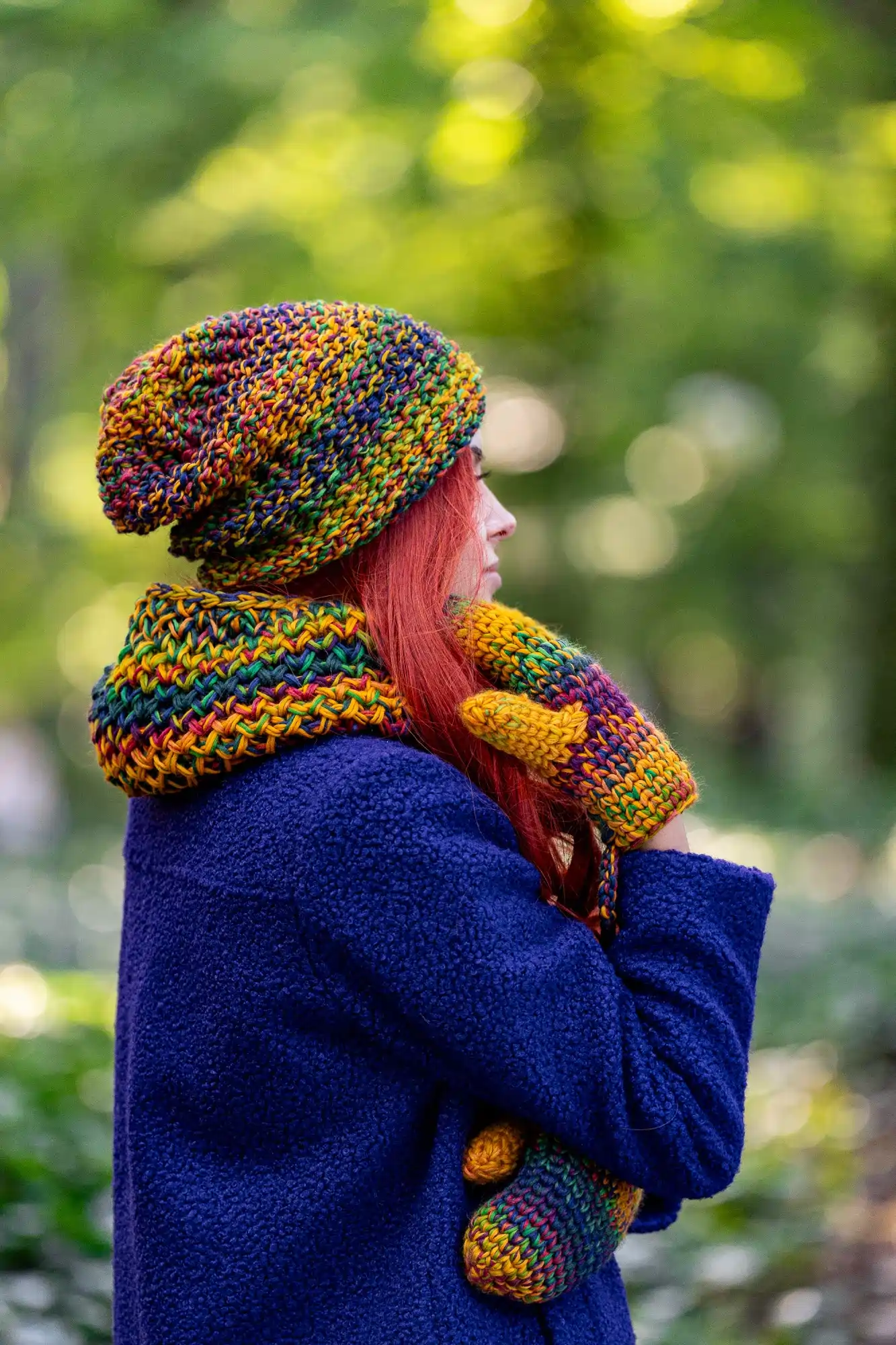 Czapka MERINO 100% Neverland "Kolory" + podszewka BAWEŁNA - obrazek 7