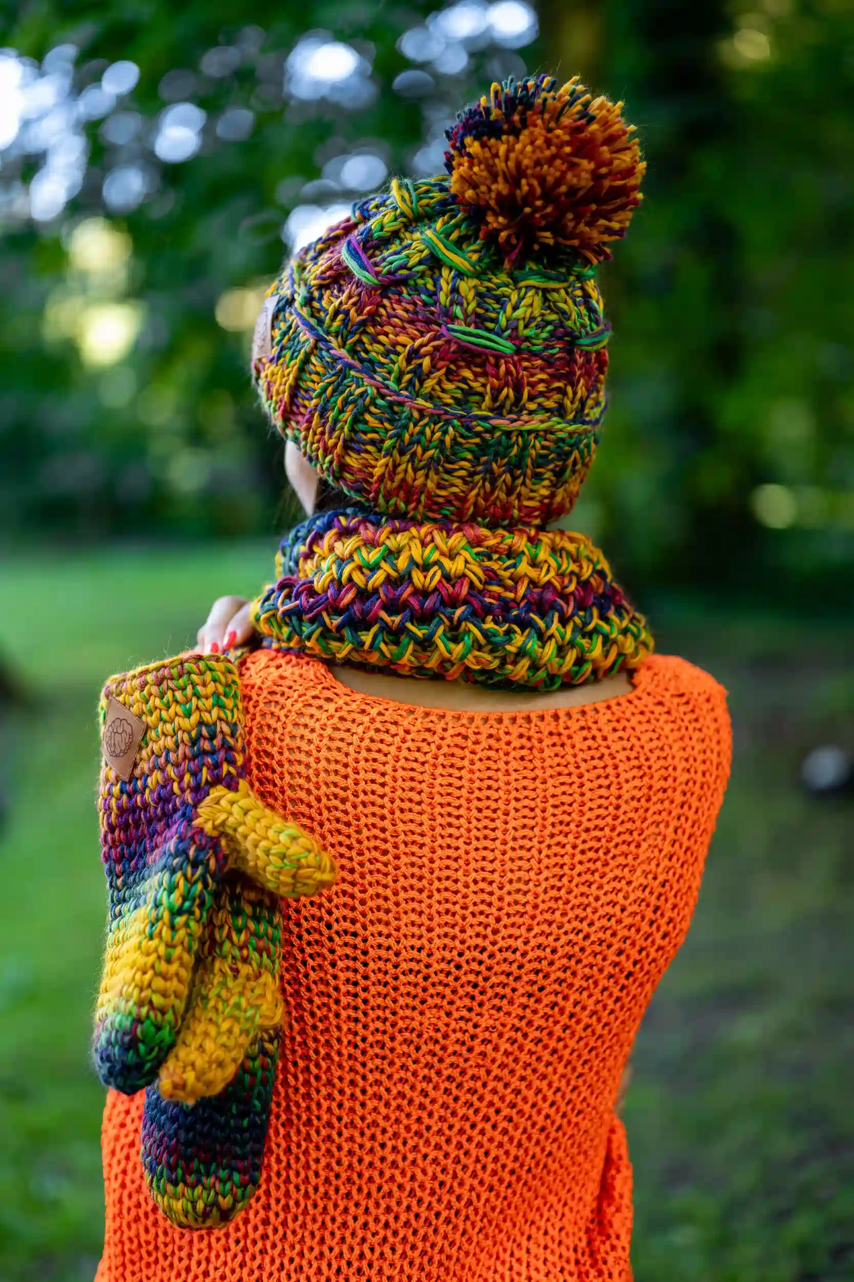 kolorowa czapka merino