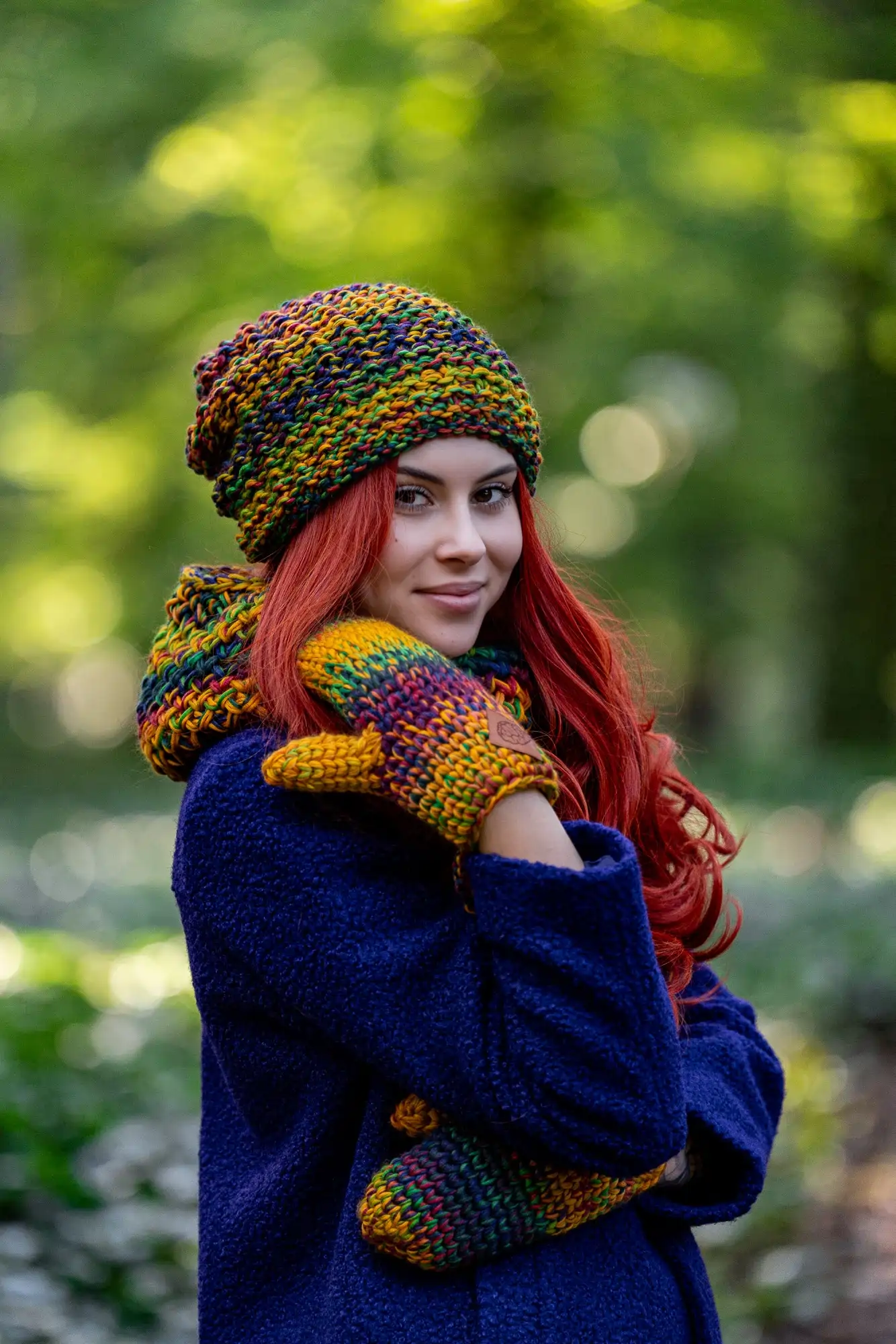 Czapka MERINO 100% Neverland "Kolory" + podszewka BAWEŁNA - obrazek 9