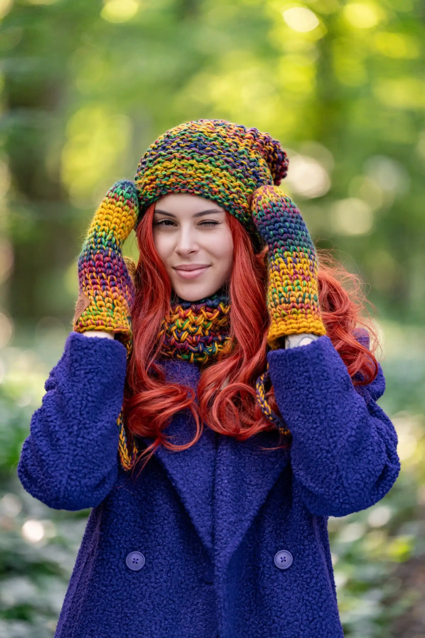 Czapka MERINO 100% Neverland "Kolory" + podszewka BAWEŁNA - obrazek 8