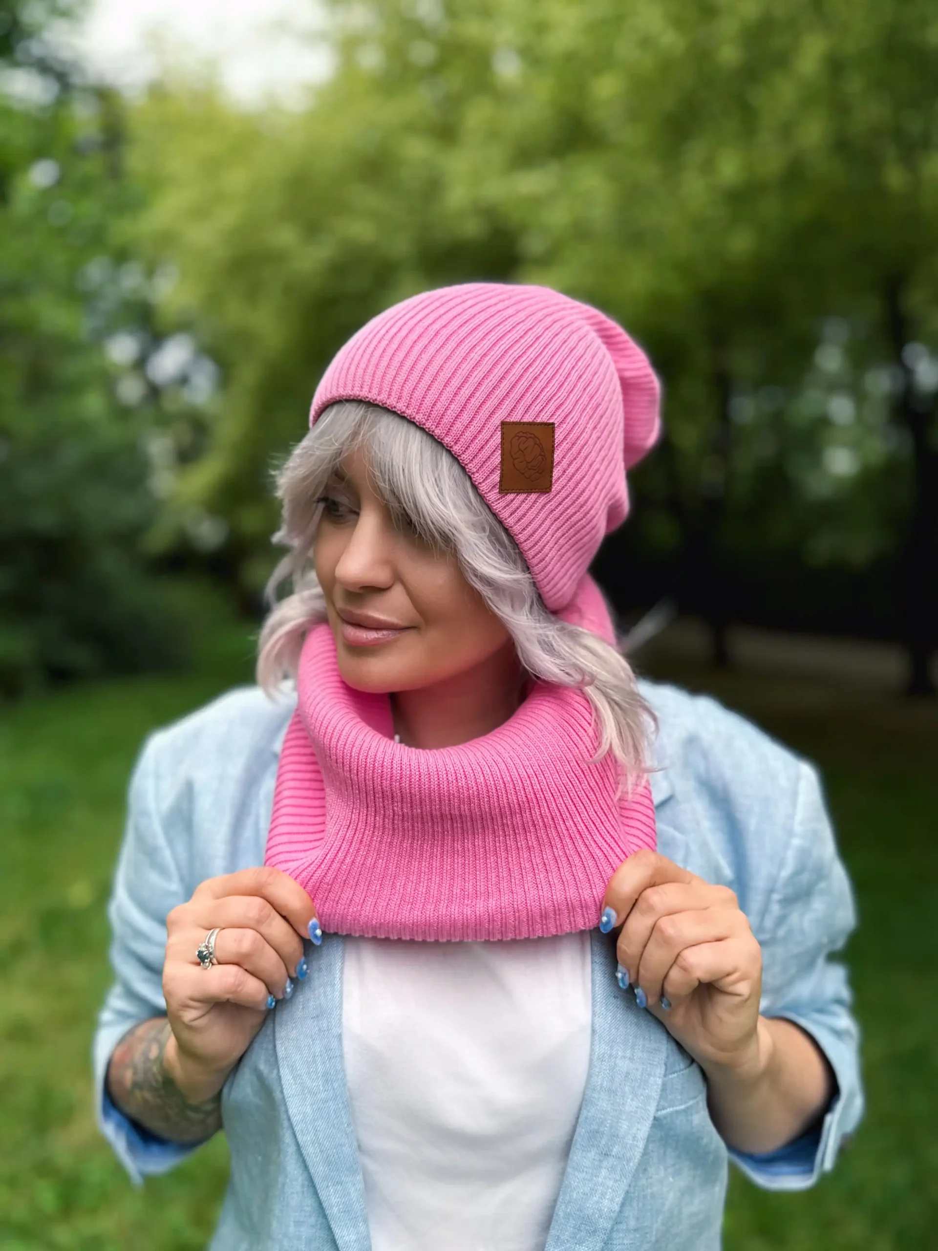 luźna czapka bawełniana