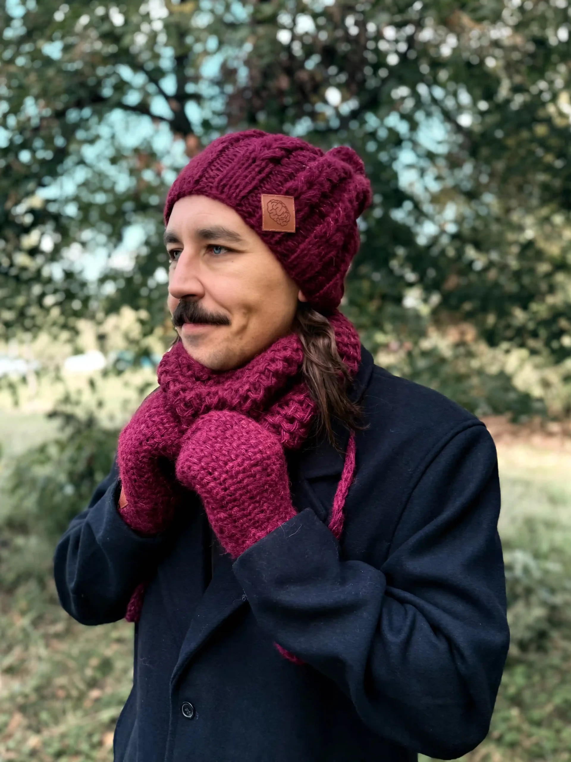 męska czapka merino