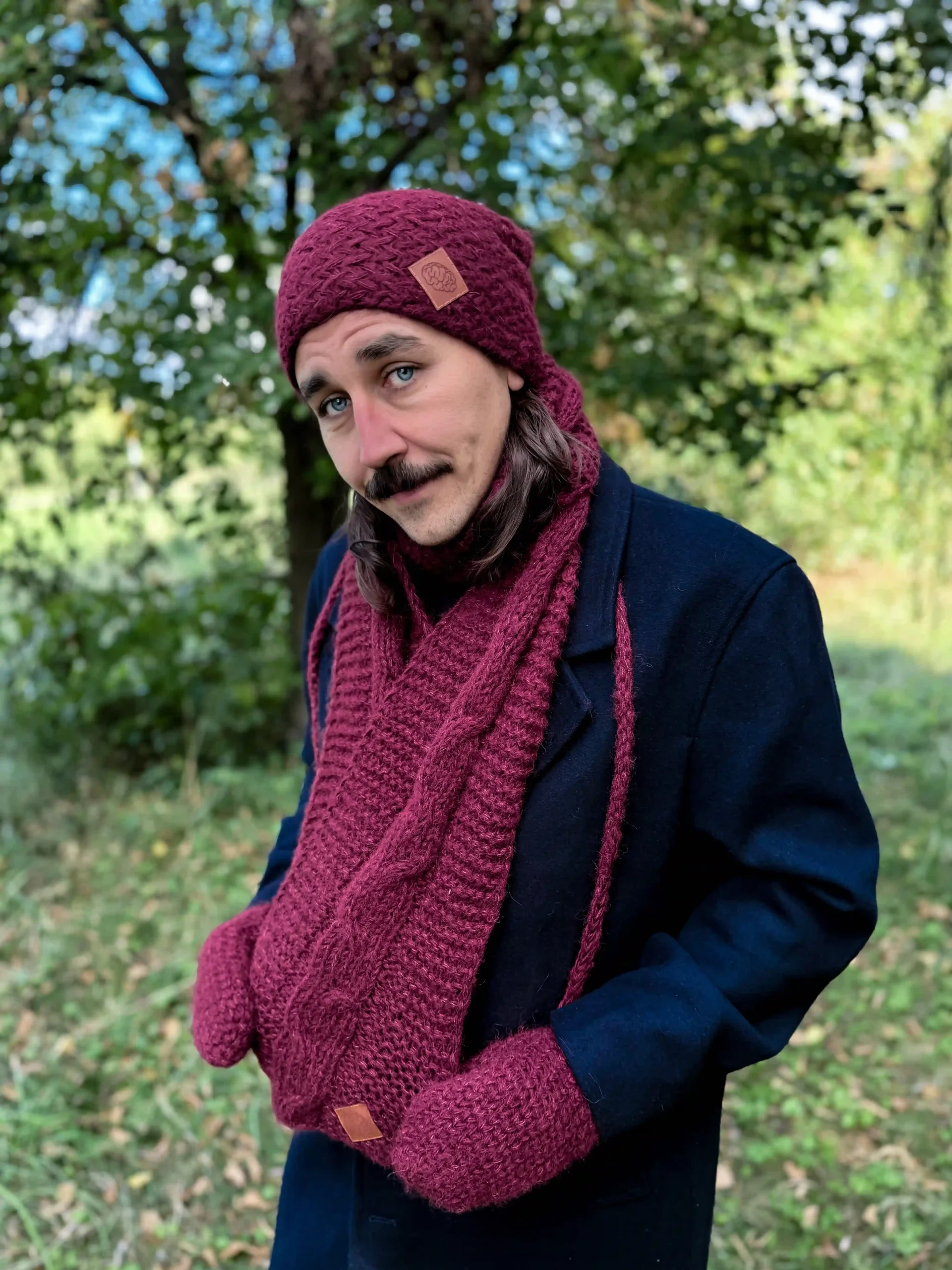 męska czapka merino