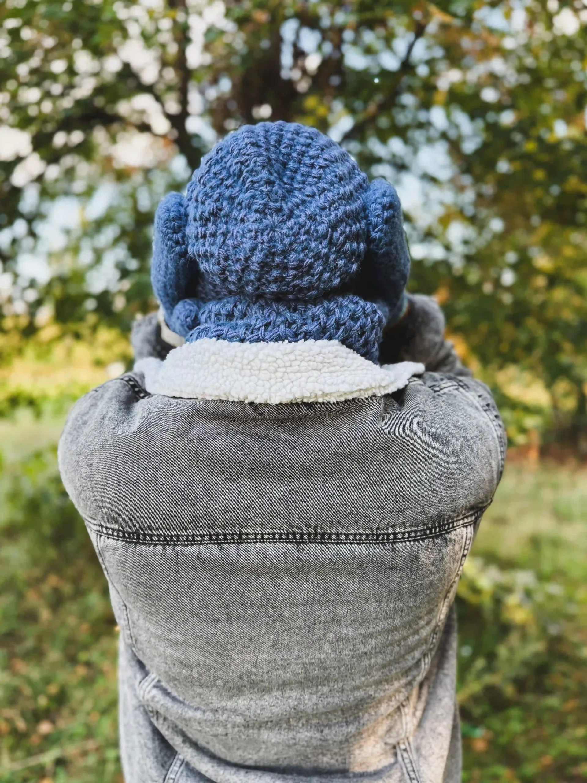 męska czapka na drutach merino