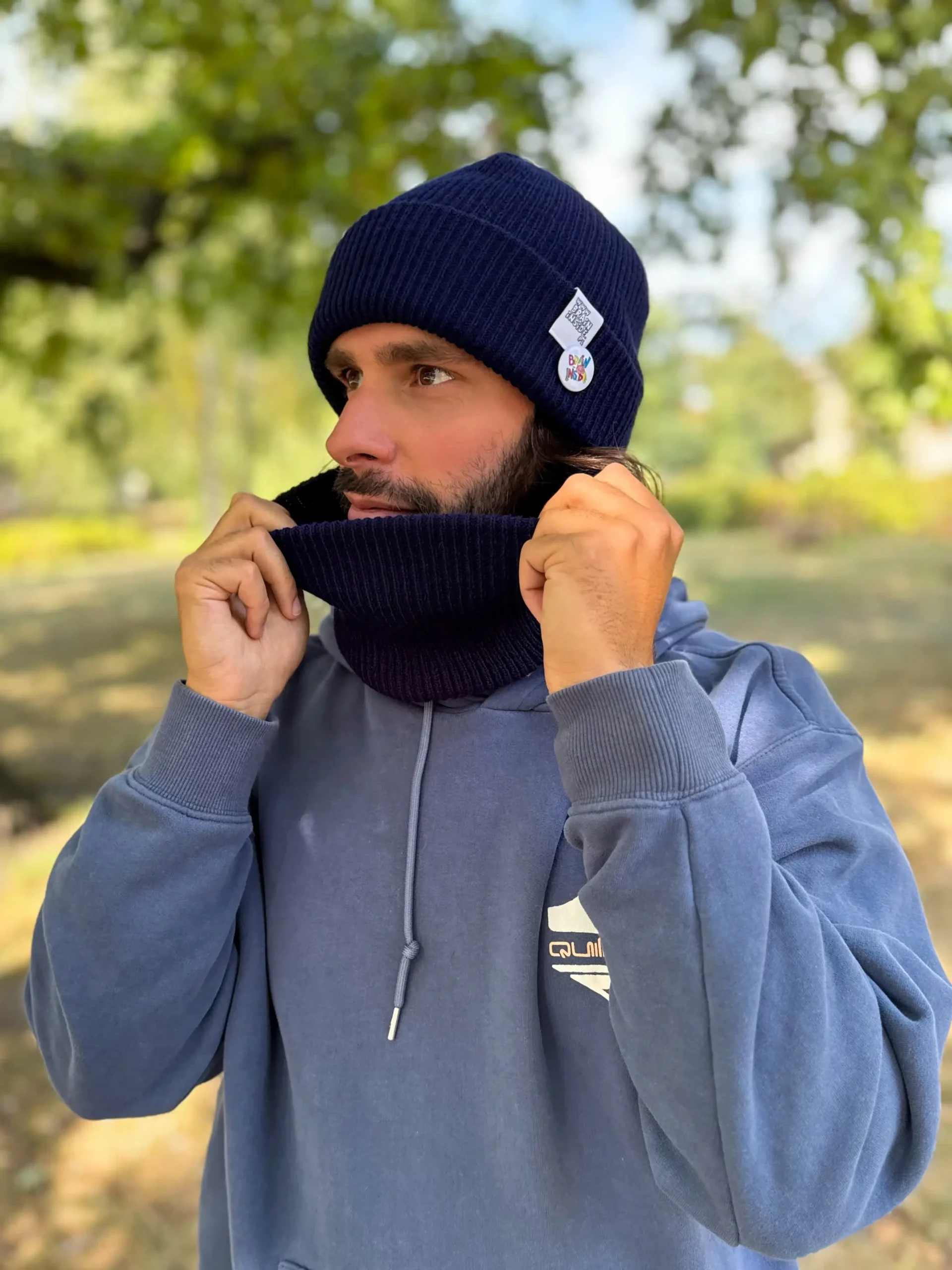 męski komin navy