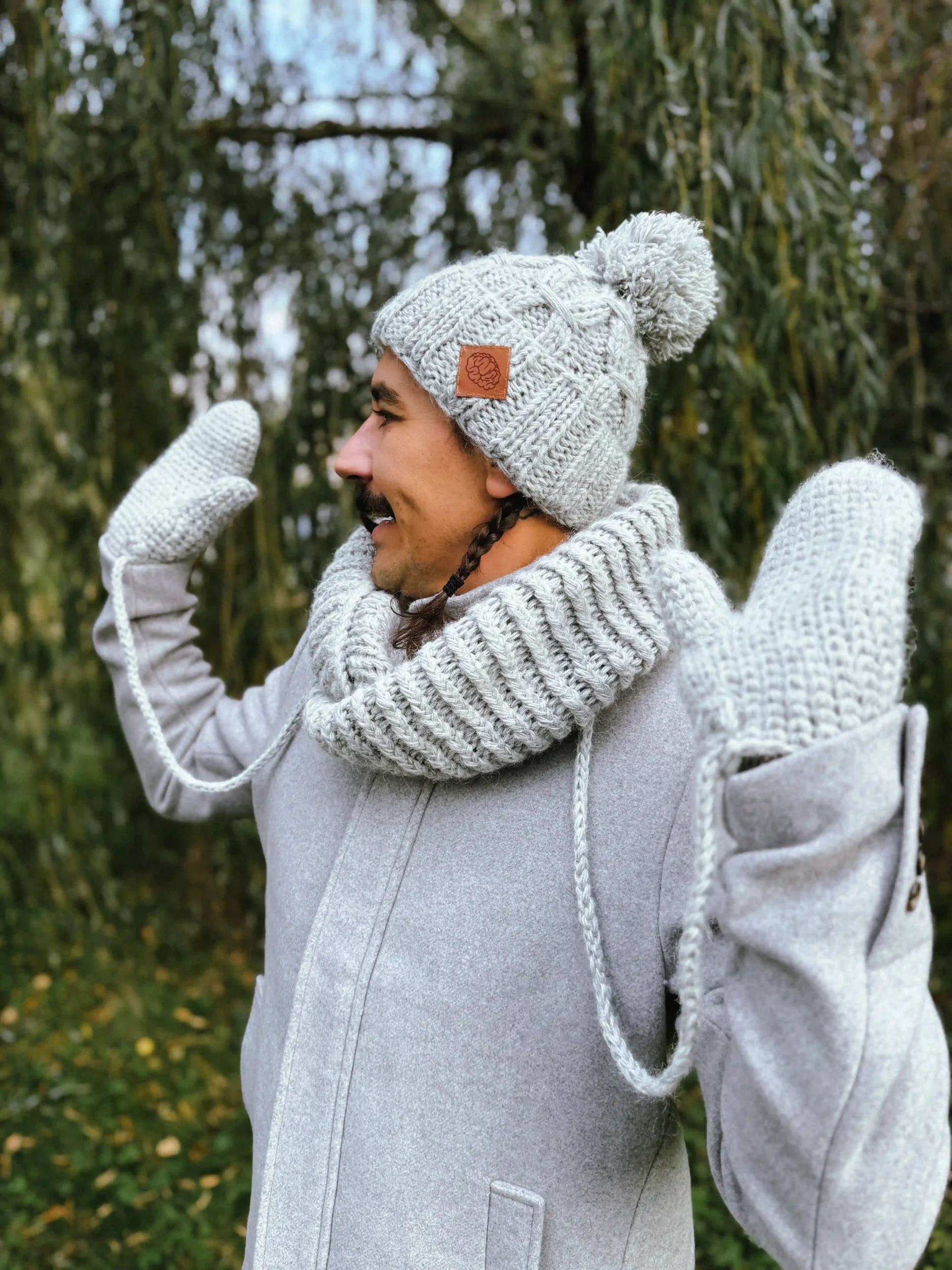 męskie rękawiczki kaszmir