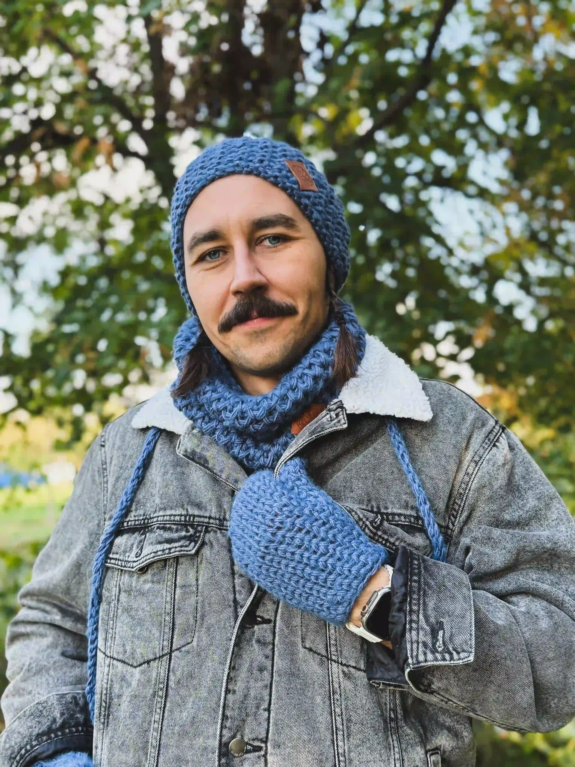 męskie rękawiczki merino