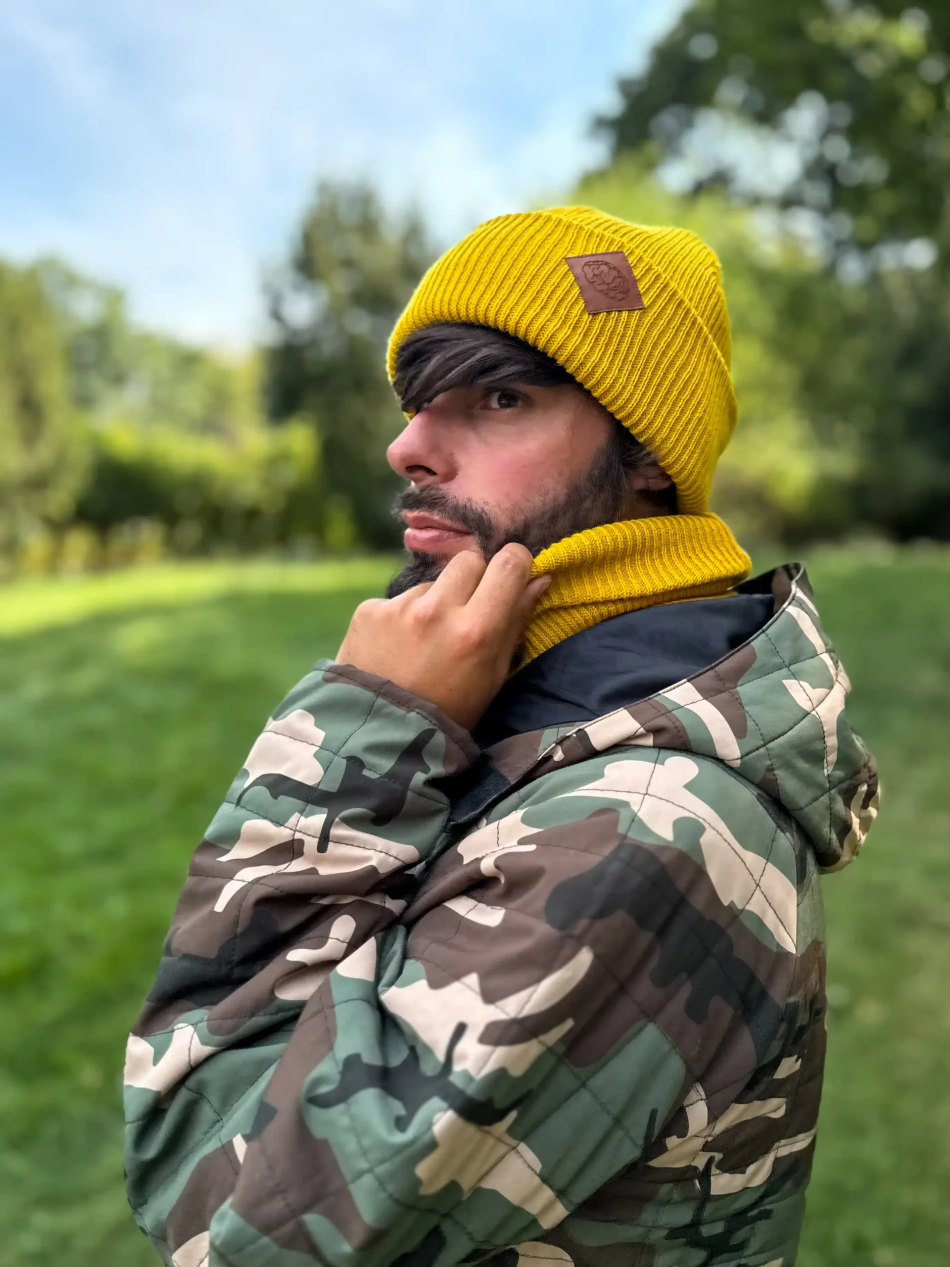 miodowa beanie męska
