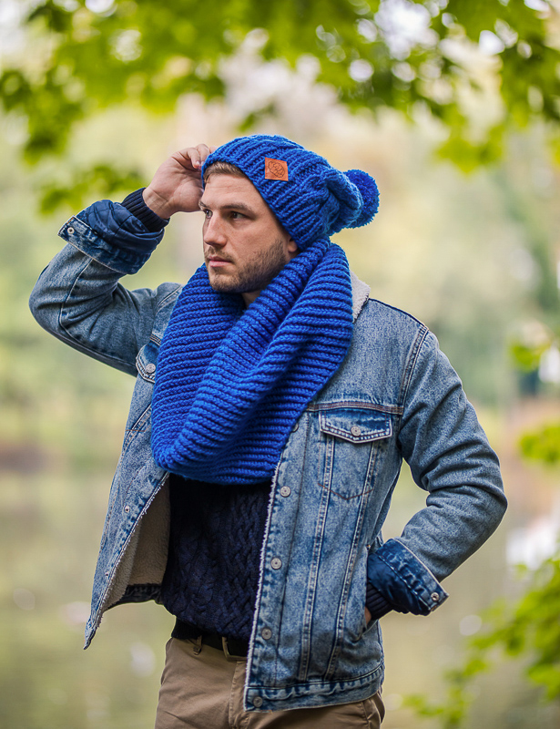 Męski komin MERINO 100% "Rzeka" - obrazek 2