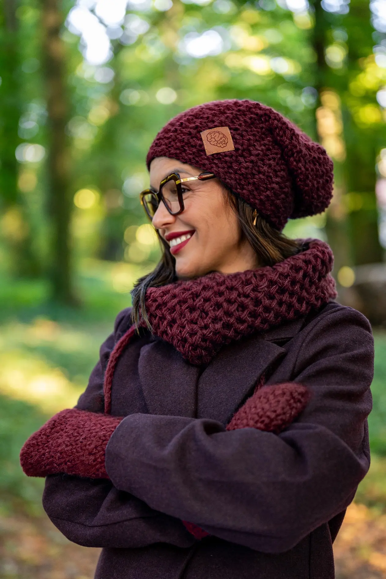 Mały komin MERINO "Bordo" - obrazek 4
