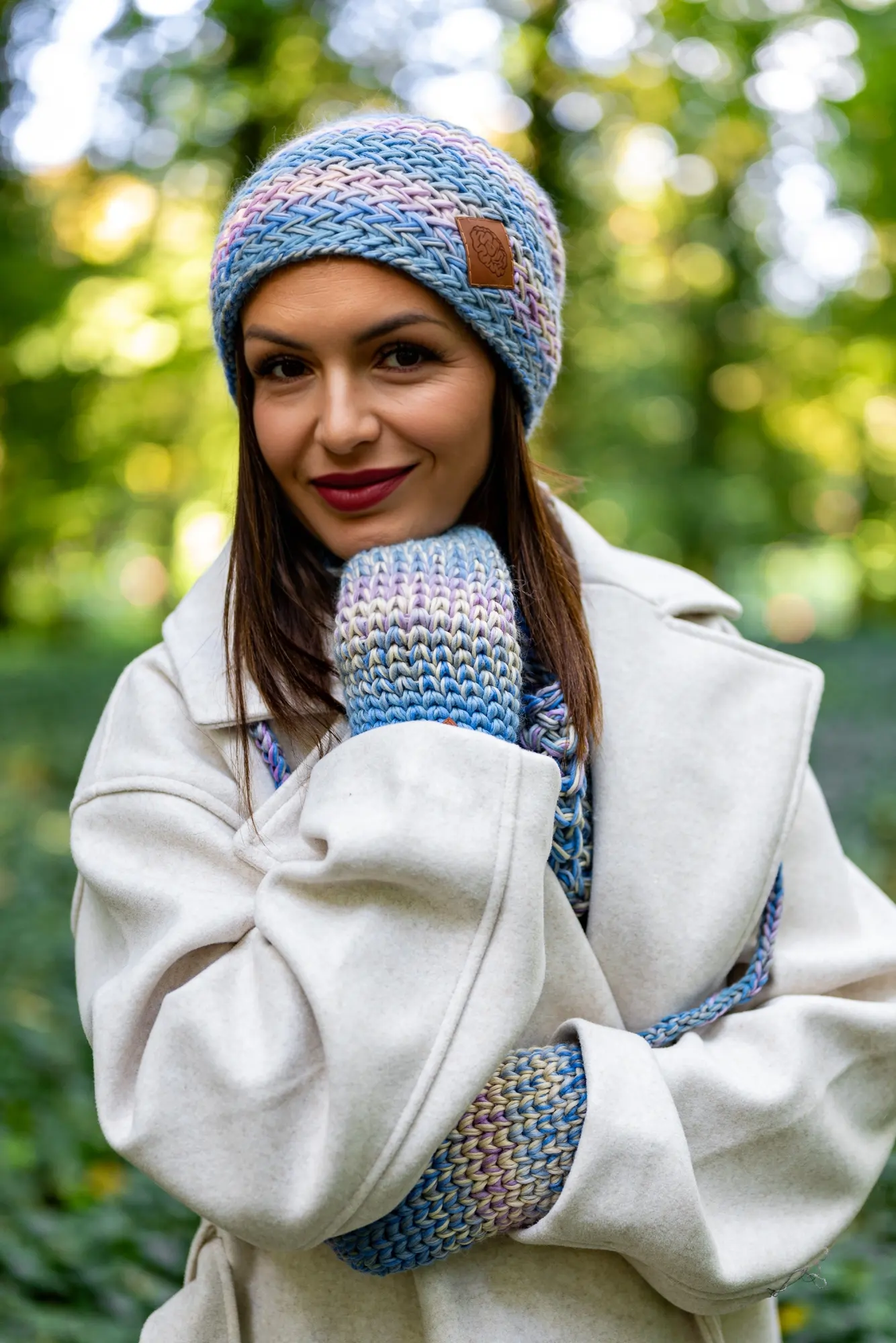 rękawiczki merino pastele