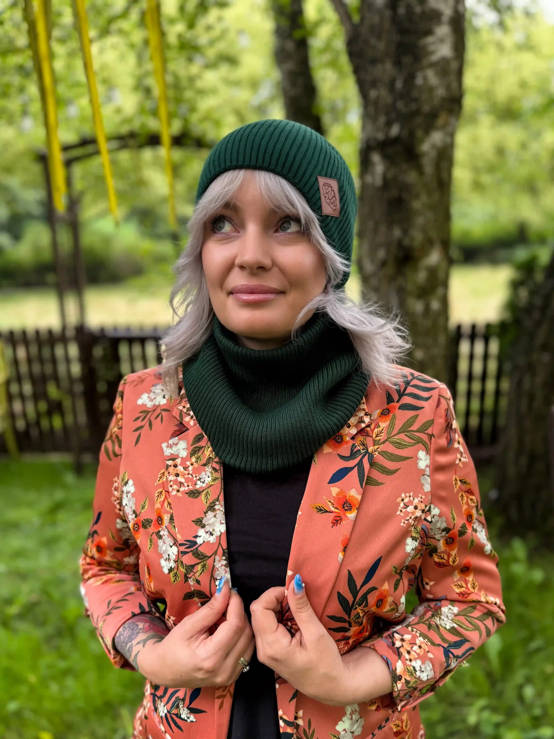 streetwear czapka slouchy beanie zielona