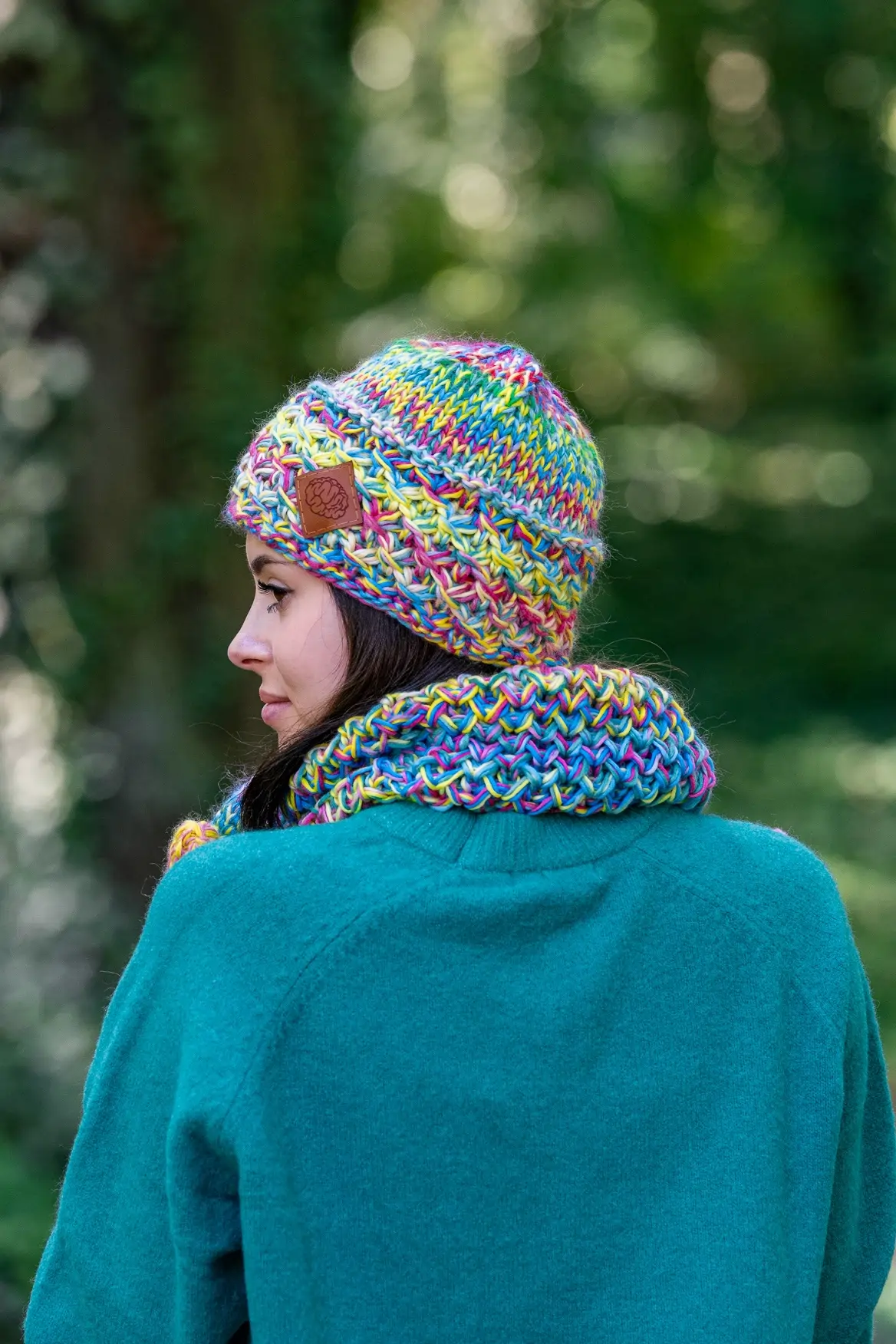 super kolorowa czapka merino