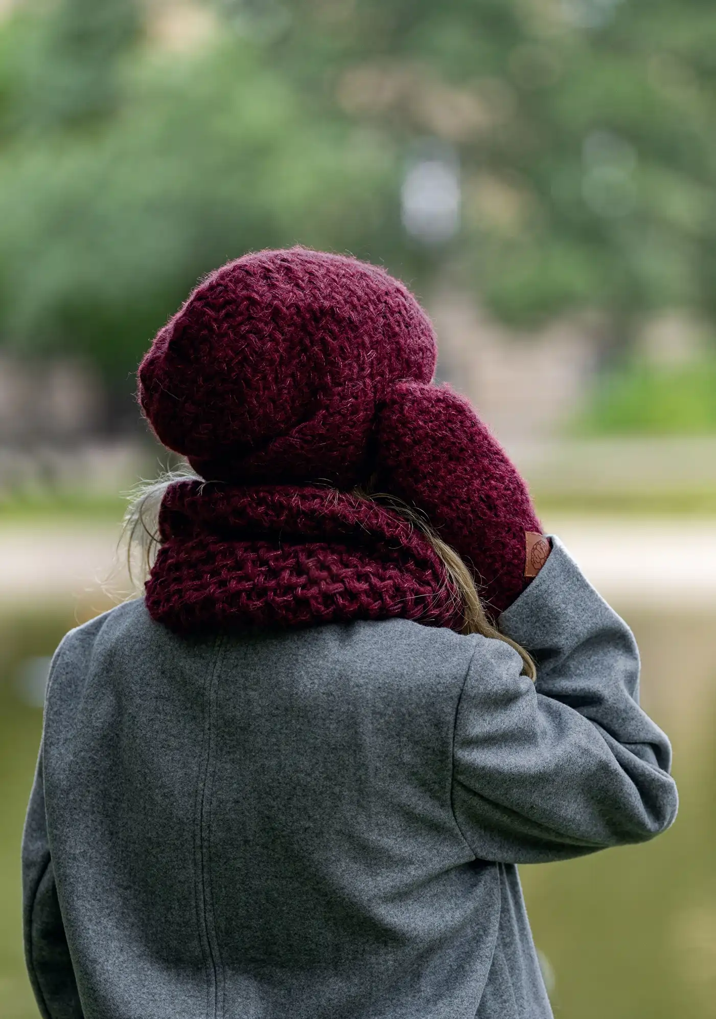 Mały komin MERINO "Bordo" - obrazek 3