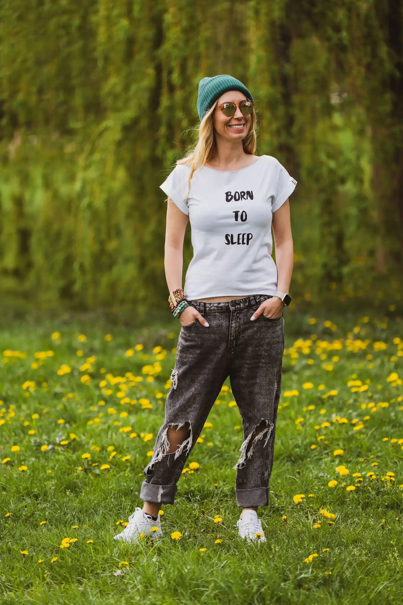 t shirt oversize biała bawełna