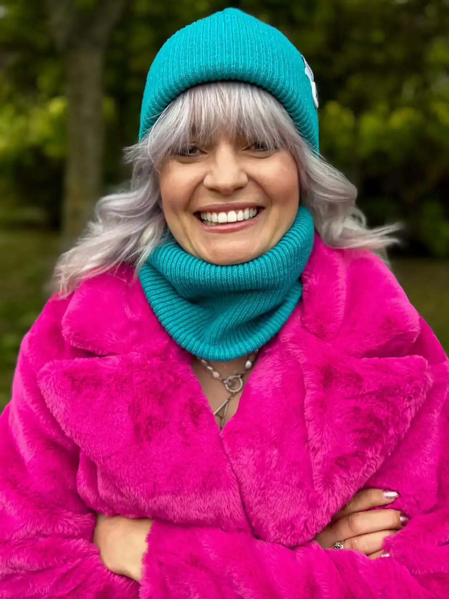 turkusowy szalik
