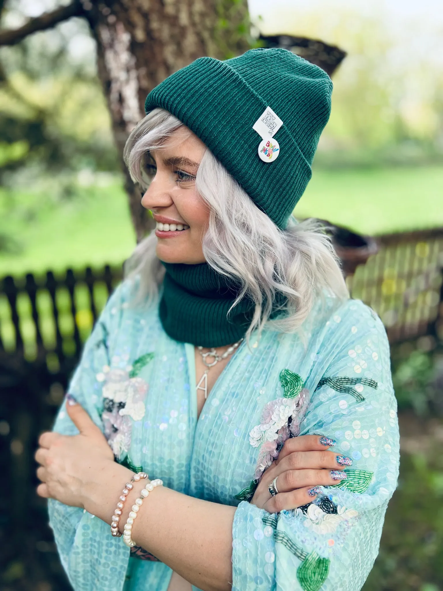 zielony szalik