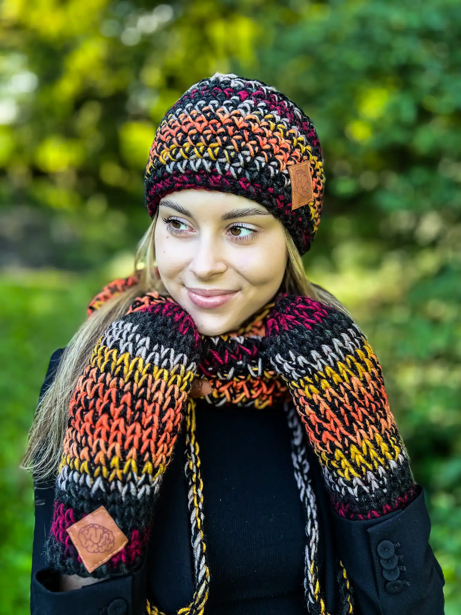 zimowa opaska handmade
